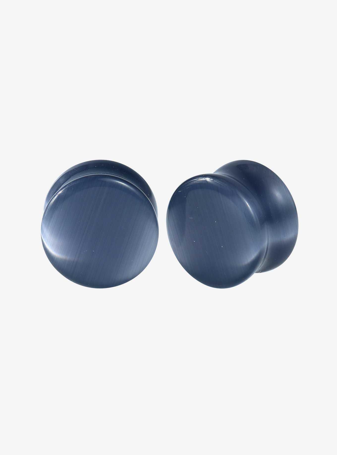 Black Cats Eye Stone Plug 2 Pack, , hi-res