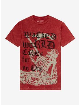 Wicked World Skeleton Mineral Wash T-Shirt, , hi-res