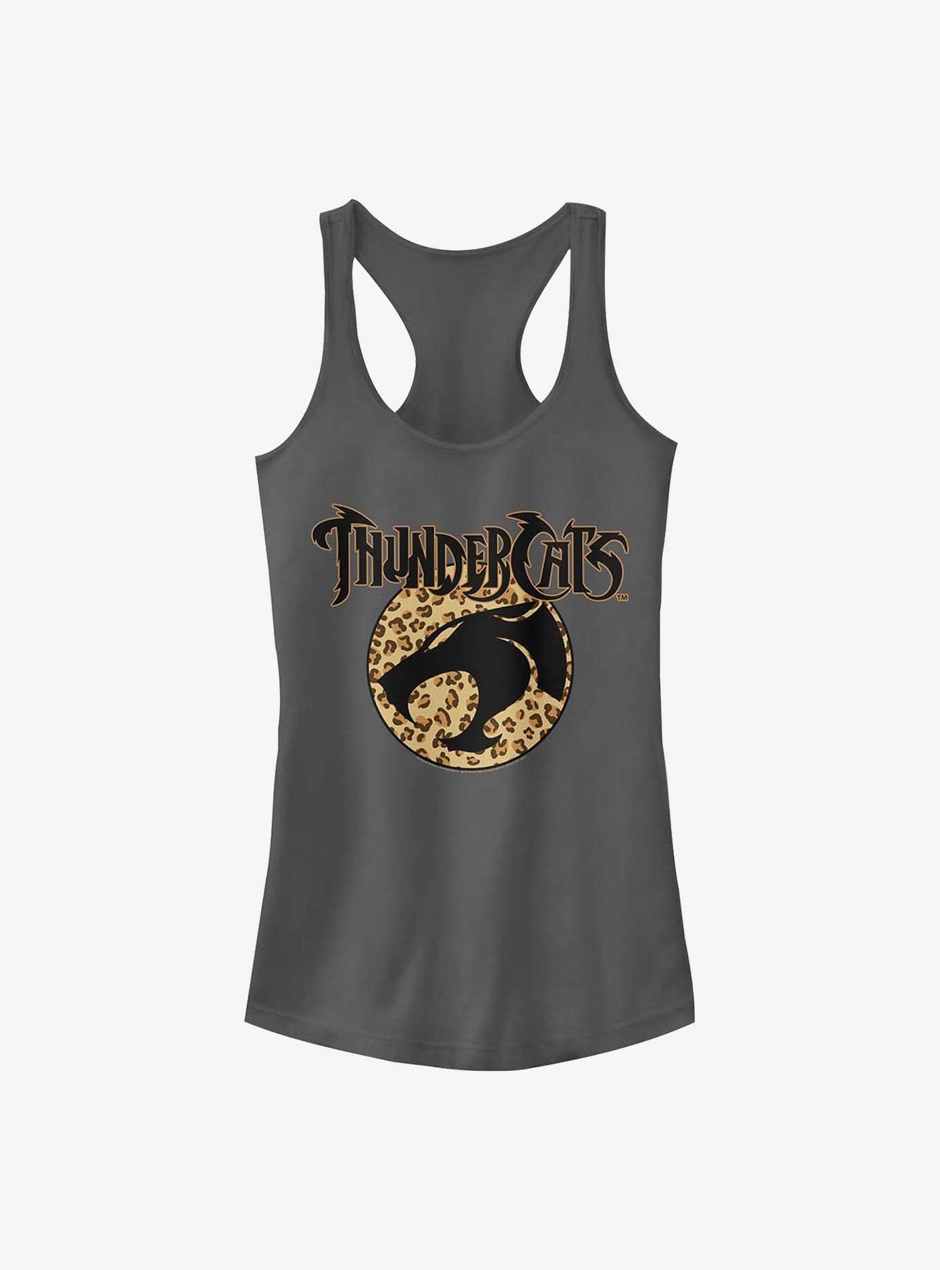 Thundercats Cheetah Print Logo Girls Tank, CHARCOAL, hi-res