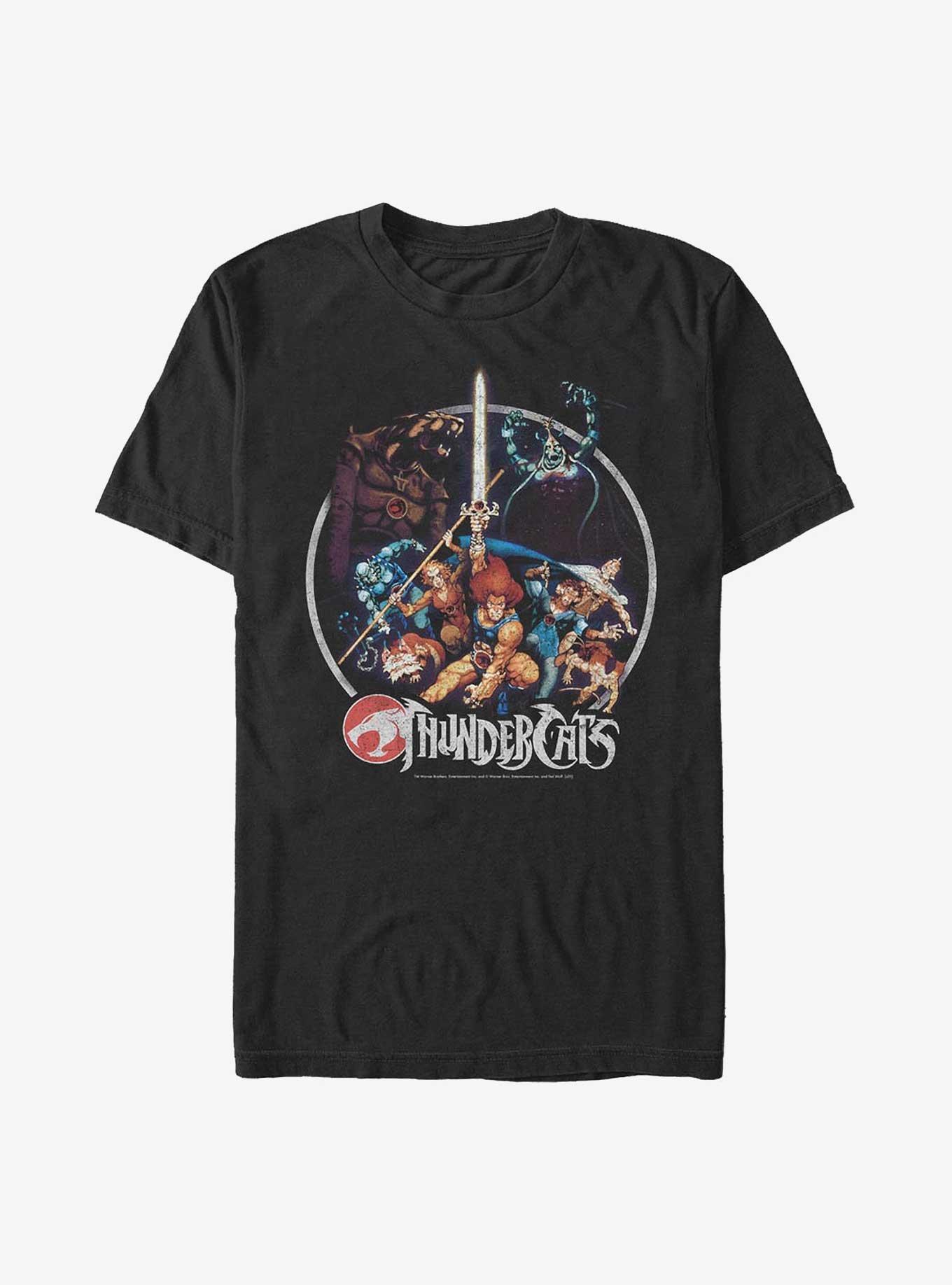 Thundercats Vintage Circle Poster T-Shirt, BLACK, hi-res