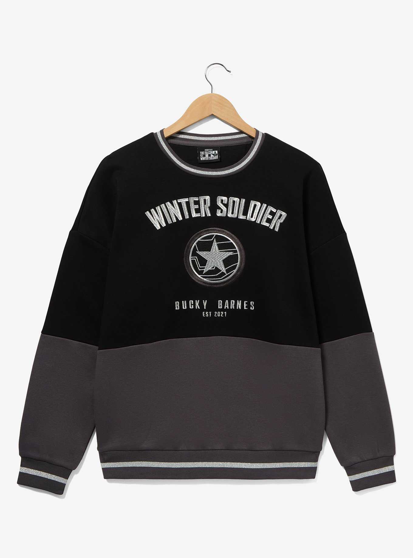 Marvel Winter Soldier Panel Crewneck - BoxLunch Exclusive, , hi-res