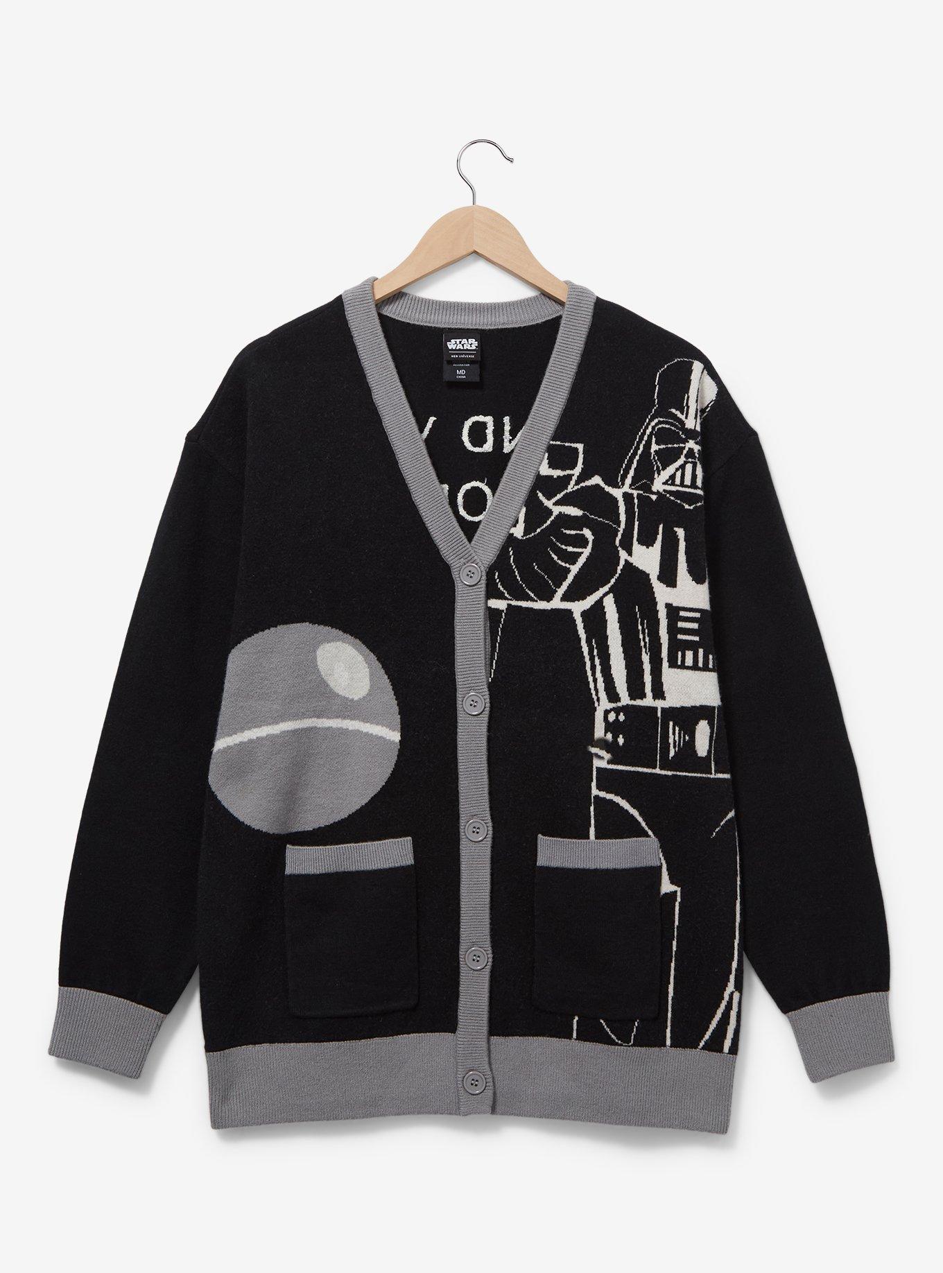 Her Universe Star Wars Darth Vader Portrait Cardigan - BoxLunch Exclusive, BLACK, hi-res