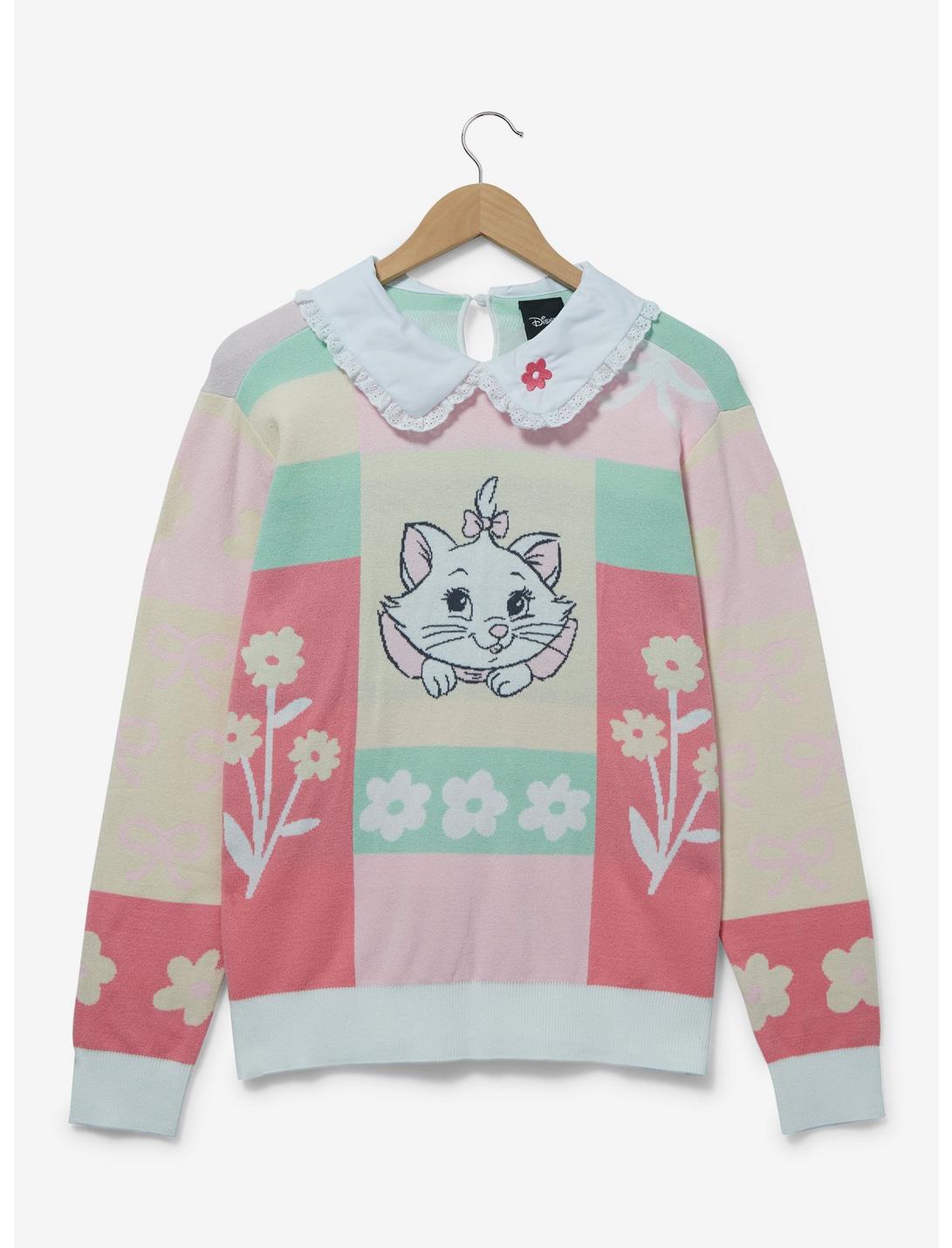 Disney The Aristocats Marie Floral Collared Women's Sweater - BoxLunch Exclusive, MULTI, hi-res