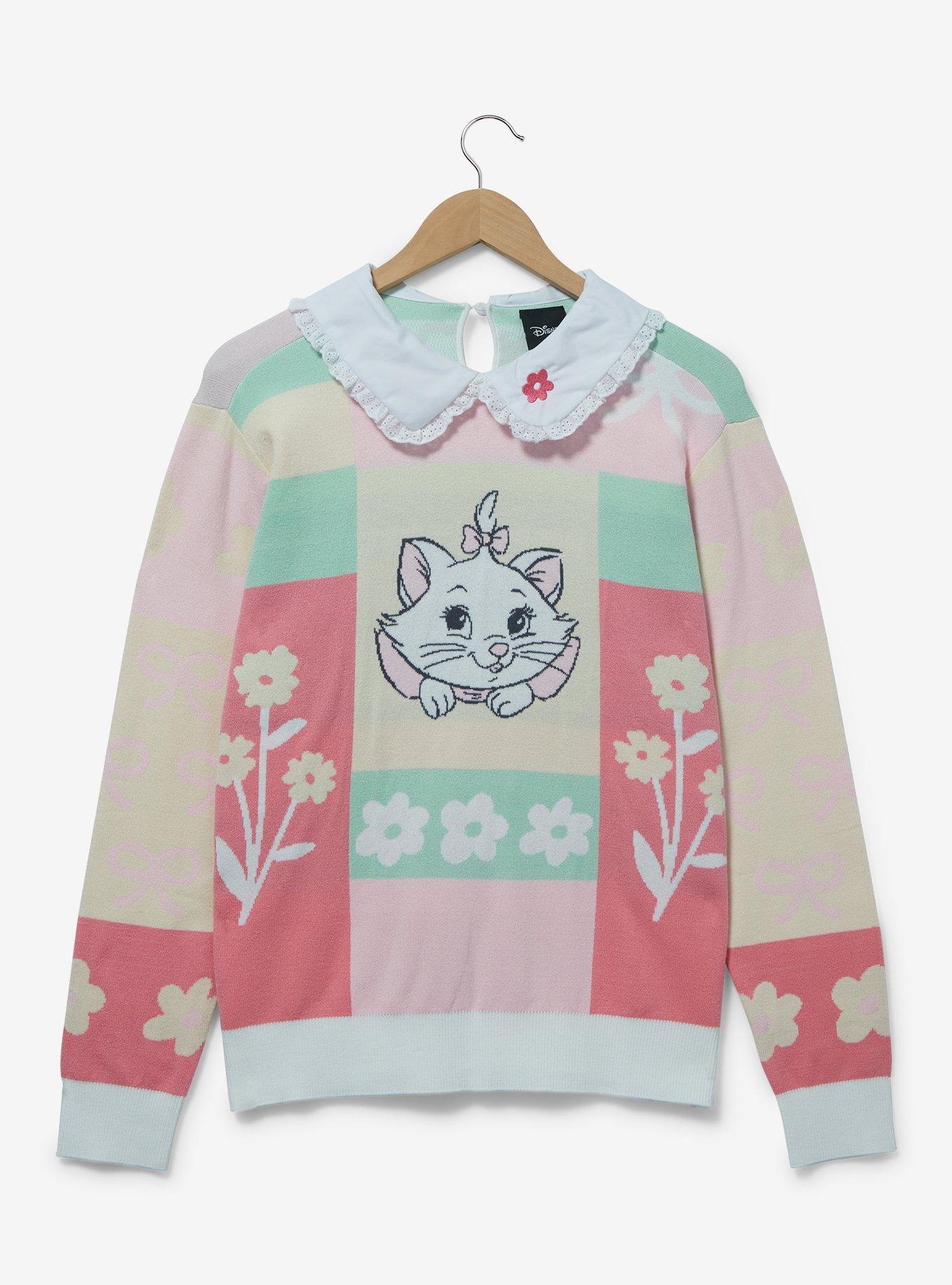 Disney The Aristocats Marie Floral Collared Women's Sweater - BoxLunch Exclusive, MULTI, hi-res