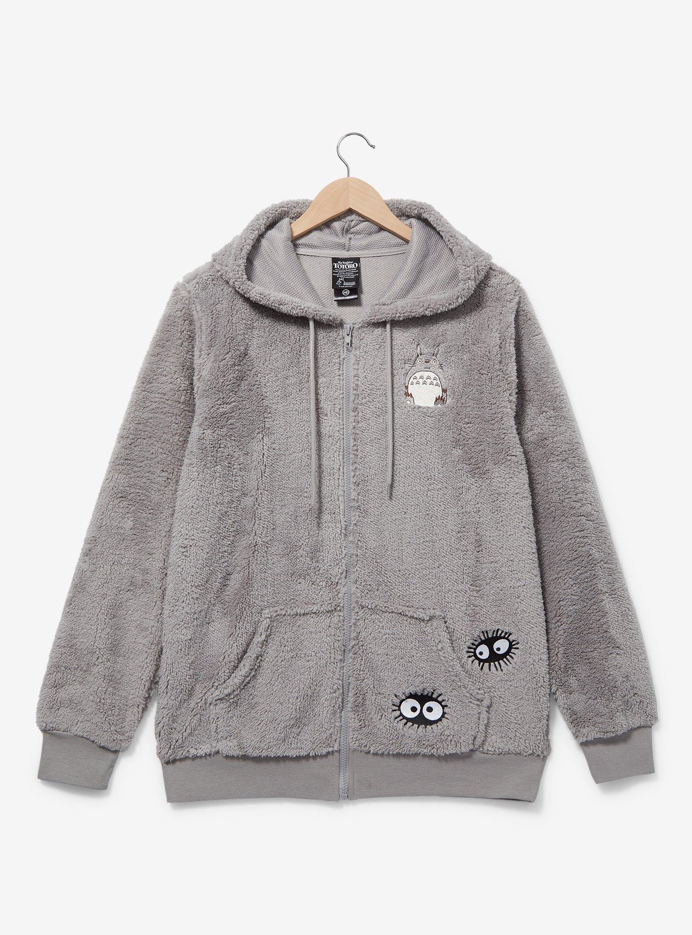 Studio Ghibli My Neighbor Totoro Icons Women's Oversized Sherpa Jacket - BoxLunch Exclusive, GREY, hi-res