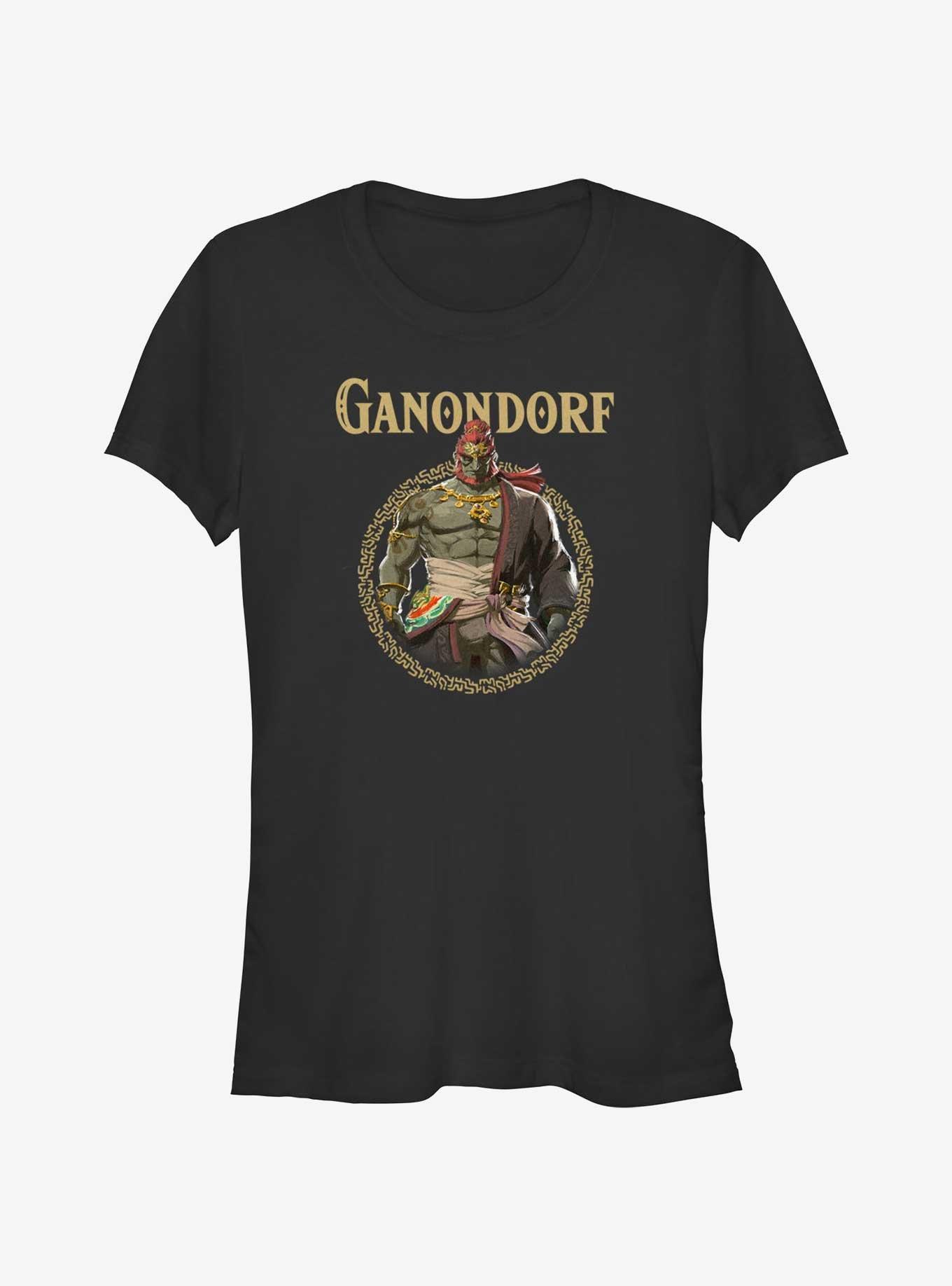 The Legend of Zelda: Tears of the Kingdom Ganondorf Badge Girls T-Shirt, BLACK, hi-res