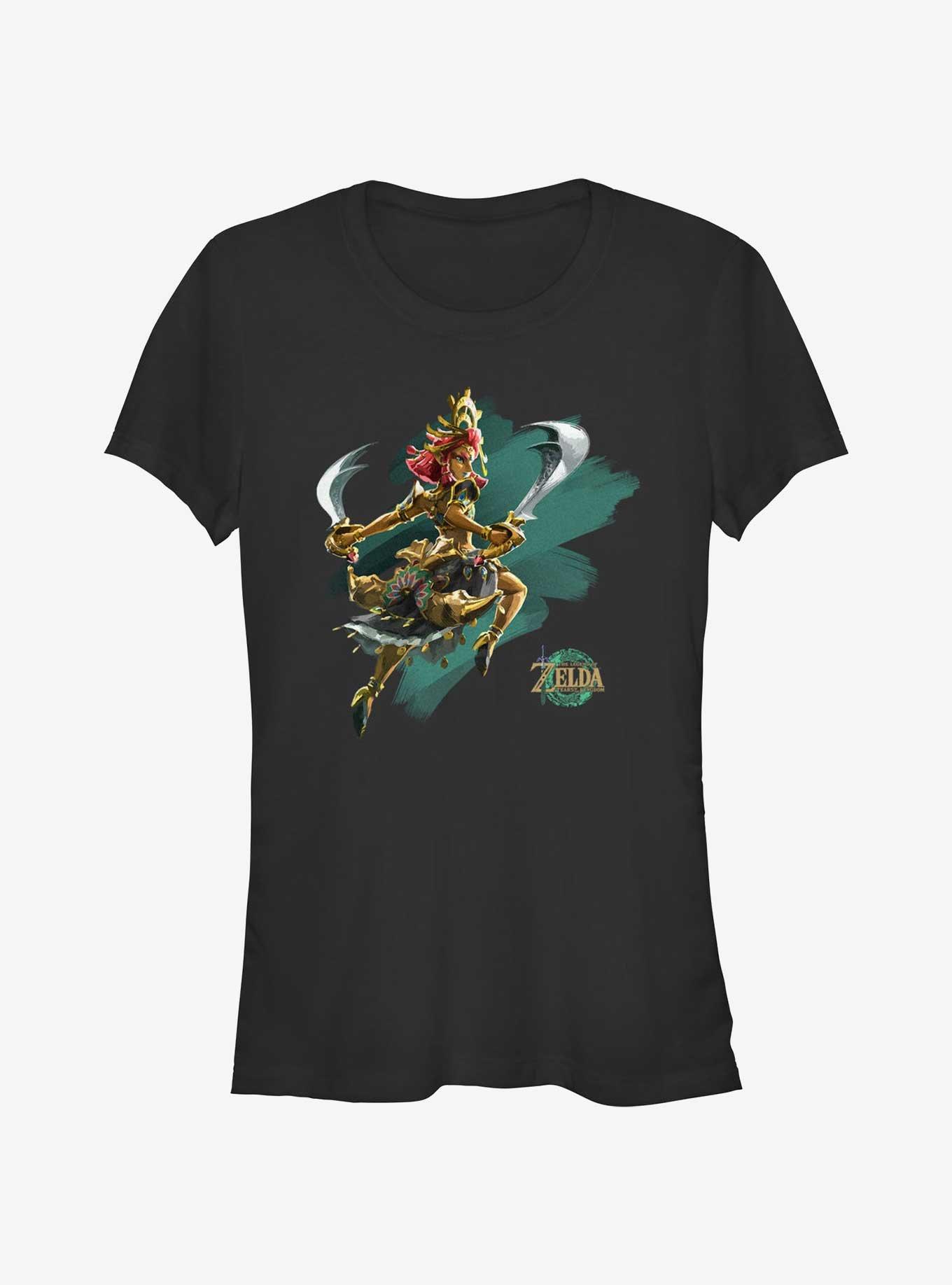 The Legend of Zelda: Tears of the Kingdom Riju Logo Girls T-Shirt, BLACK, hi-res
