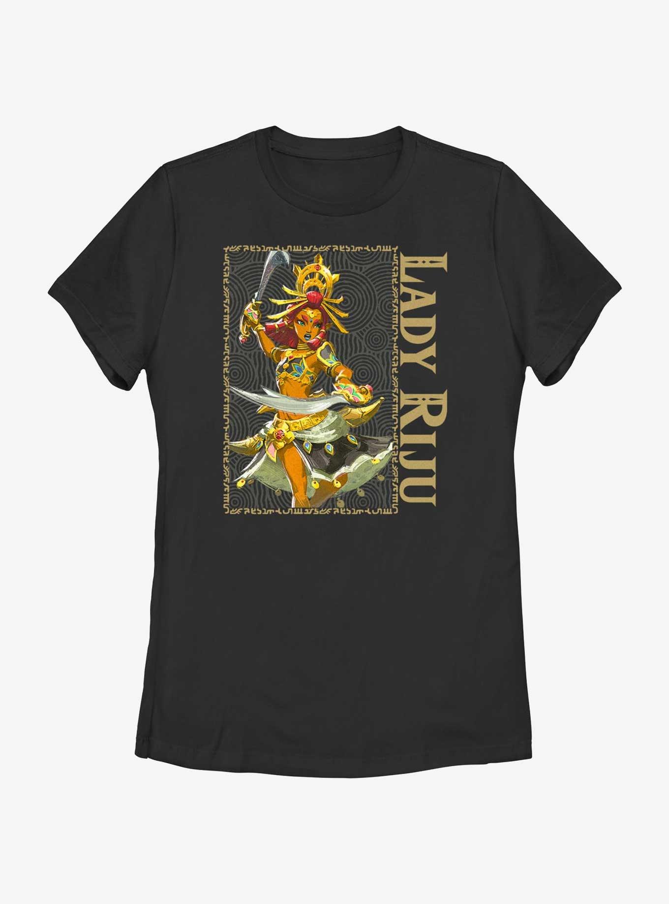 The Legend of Zelda: Tears of the Kingdom Lady Riju Womens T-Shirt, BLACK, hi-res