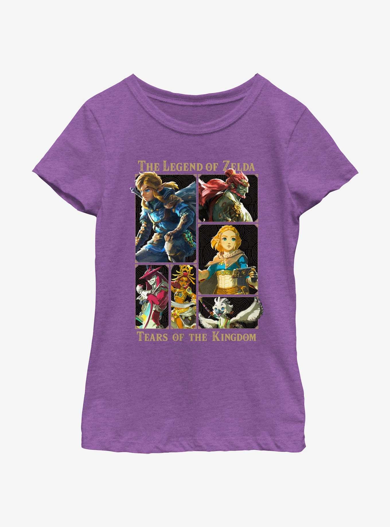 The Legend of Zelda: Tears of the Kingdom Hero Boxup Youth Girls T-Shirt, PURPLE BERRY, hi-res