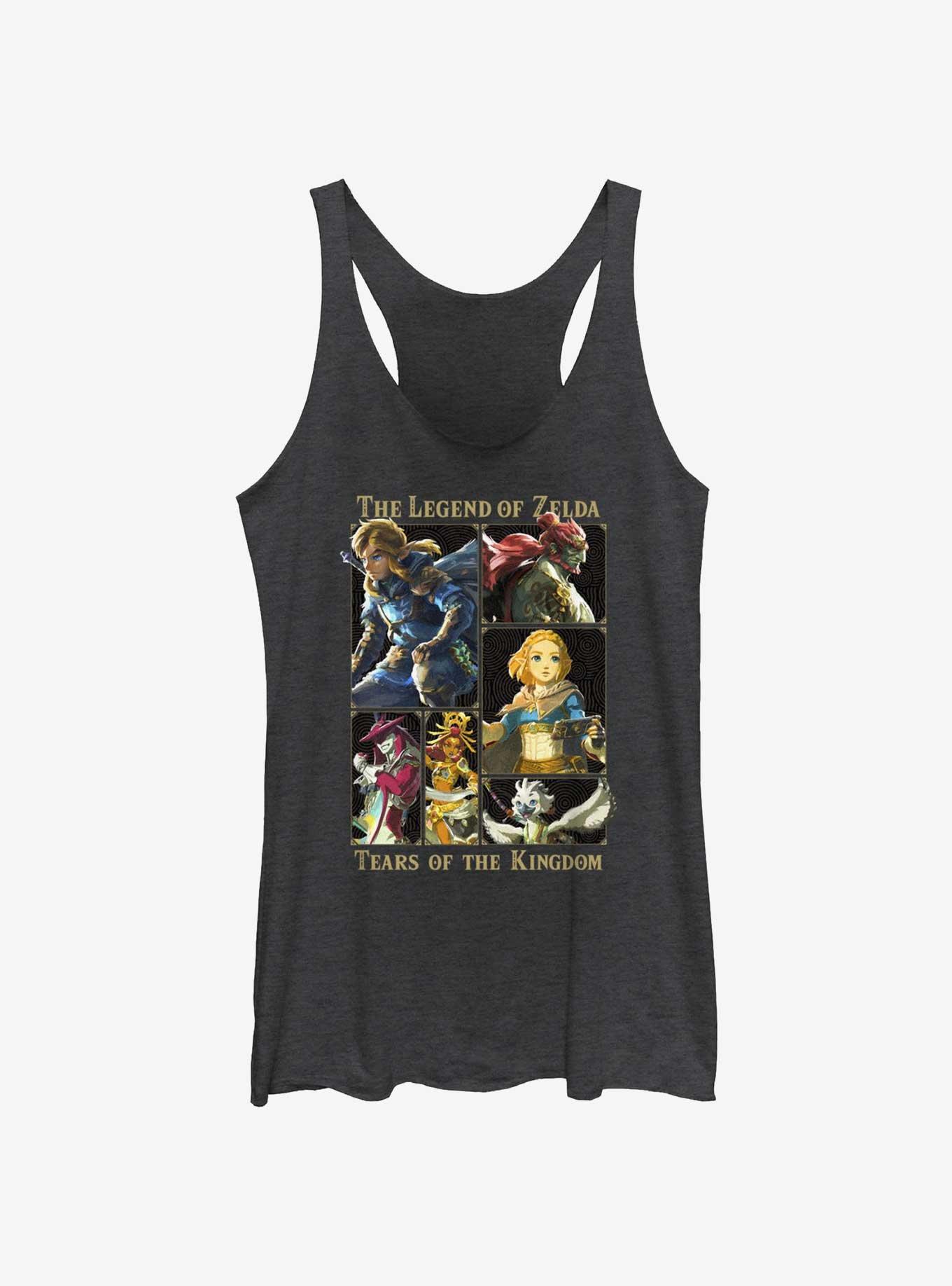 The Legend of Zelda: Tears of the Kingdom Hero Boxup Womens Tank Top, BLK HTR, hi-res