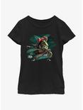 The Legend of Zelda: Tears of the Kingdom Ganondorf Logo Youth Girls T-Shirt, BLACK, hi-res