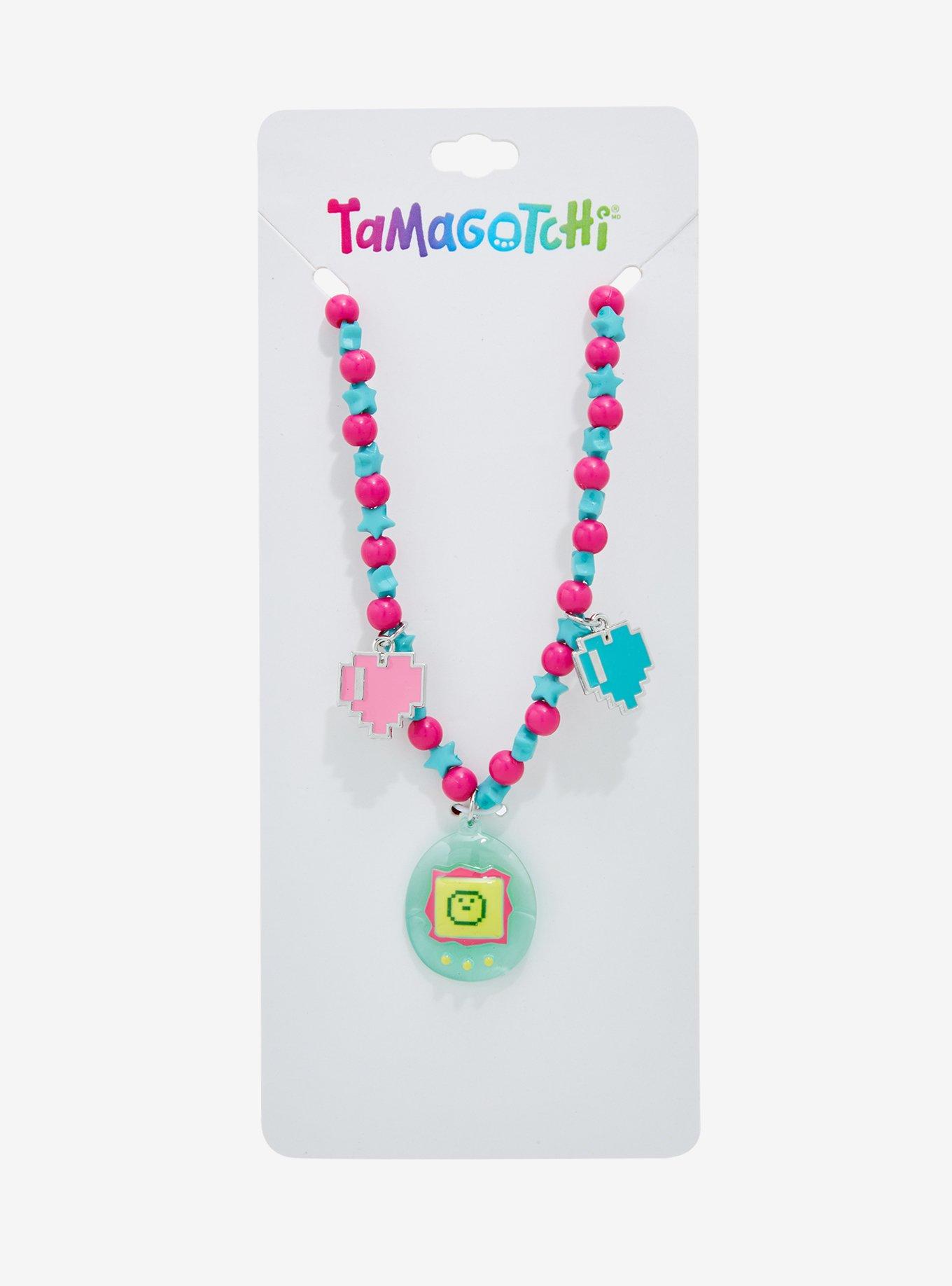 Tamagotchi Heart Beaded Necklace