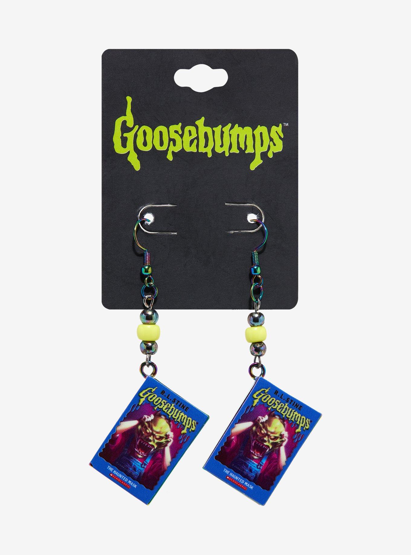 Goosebumps Haunted Mask Book 3D Drop Earrings, , hi-res