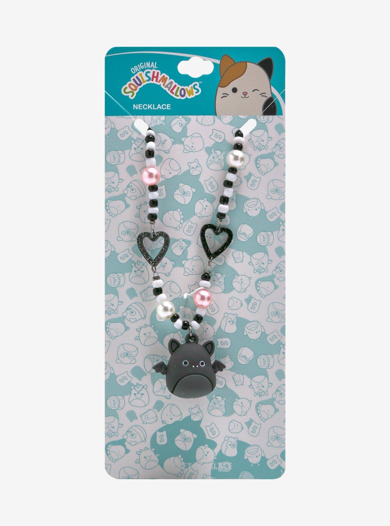 Squishmallows Emily Black Bat Beaded Necklace, , hi-res