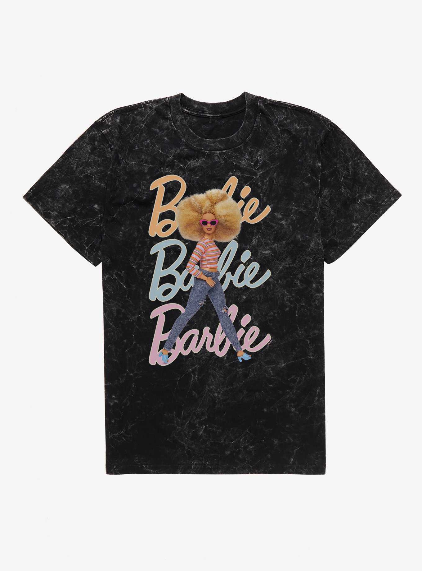 Barbie Tri-Logo Mineral Wash T-Shirt, , hi-res