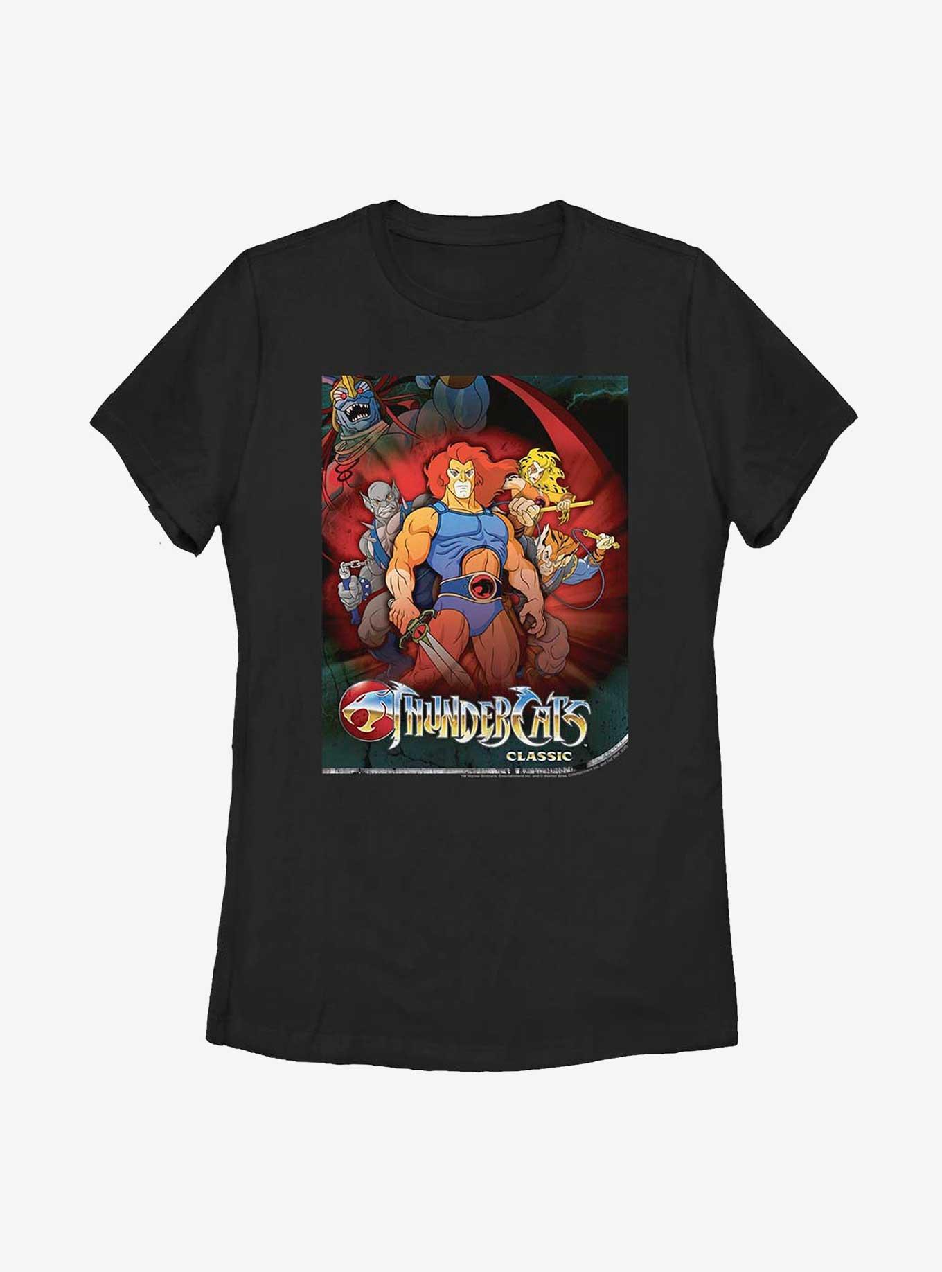 Thundercats Classic Poster Womens T-Shirt, BLACK, hi-res