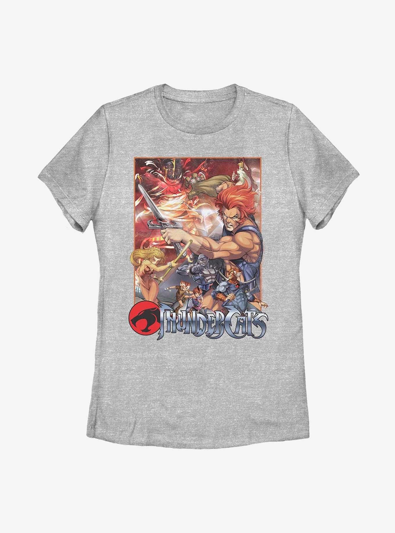 Thundercats Vintage Anime Poster Womens T-Shirt, ATH HTR, hi-res