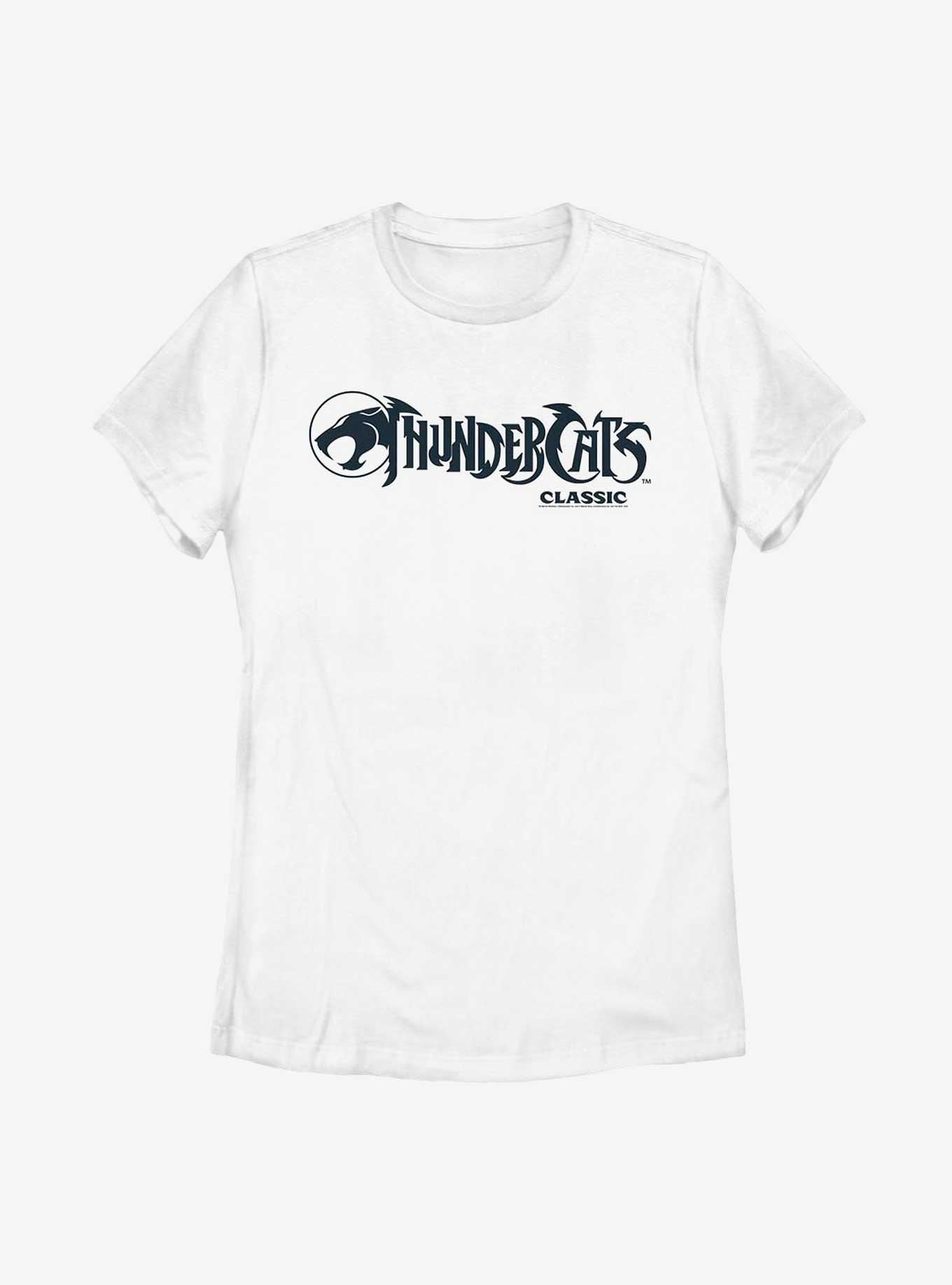 Thundercats Logo Black And White Womens T-Shirt, WHITE, hi-res