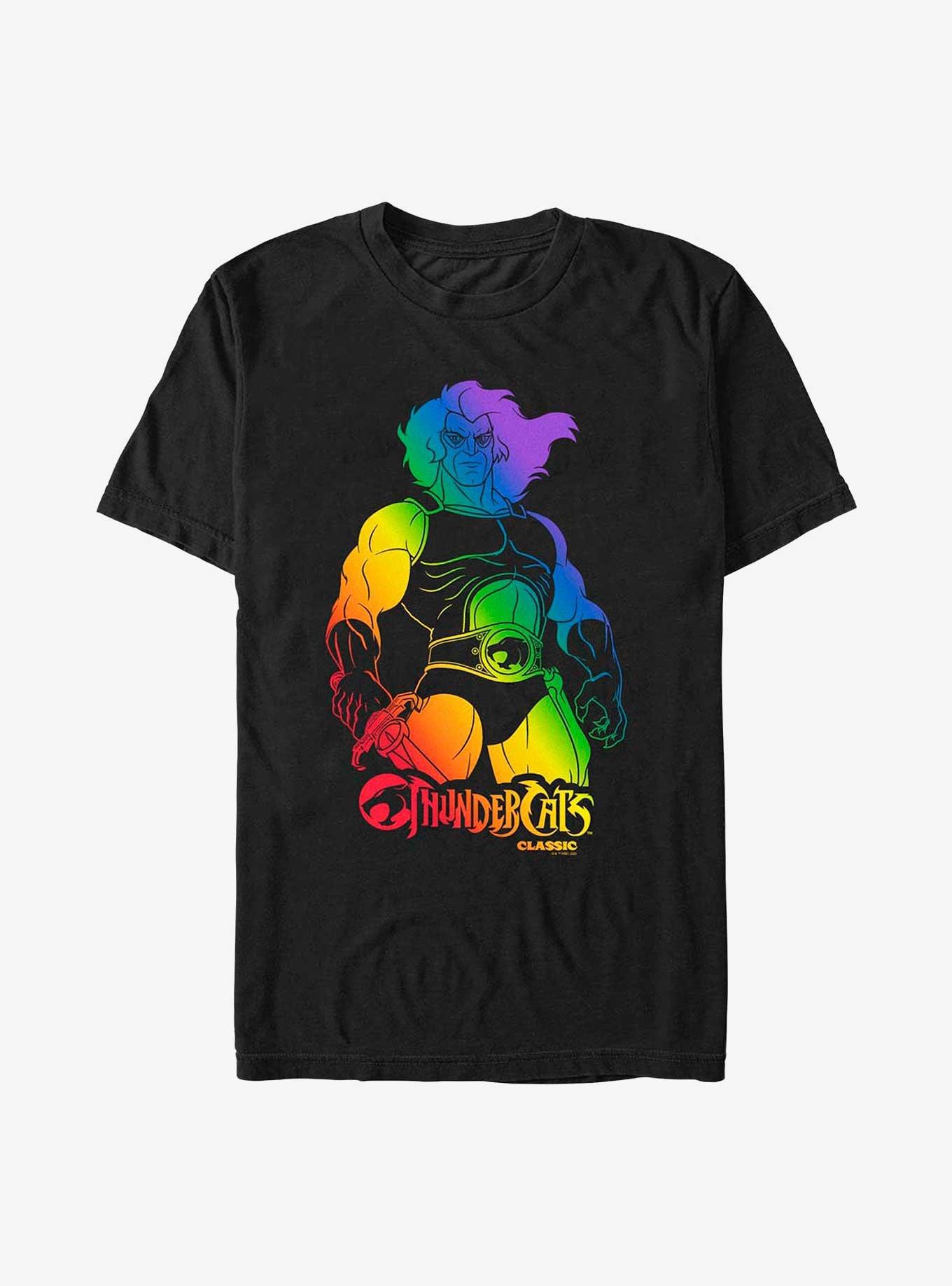 Thundercats Retro Rainbow Lion-O T-Shirt, BLACK, hi-res