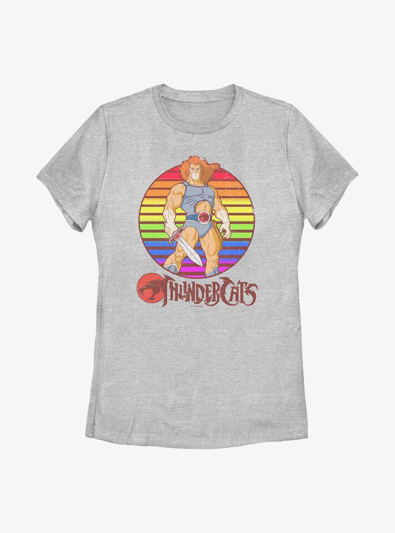 Thundercats Lion-O Retro Sunset Womens T-Shirt, ATH HTR, hi-res