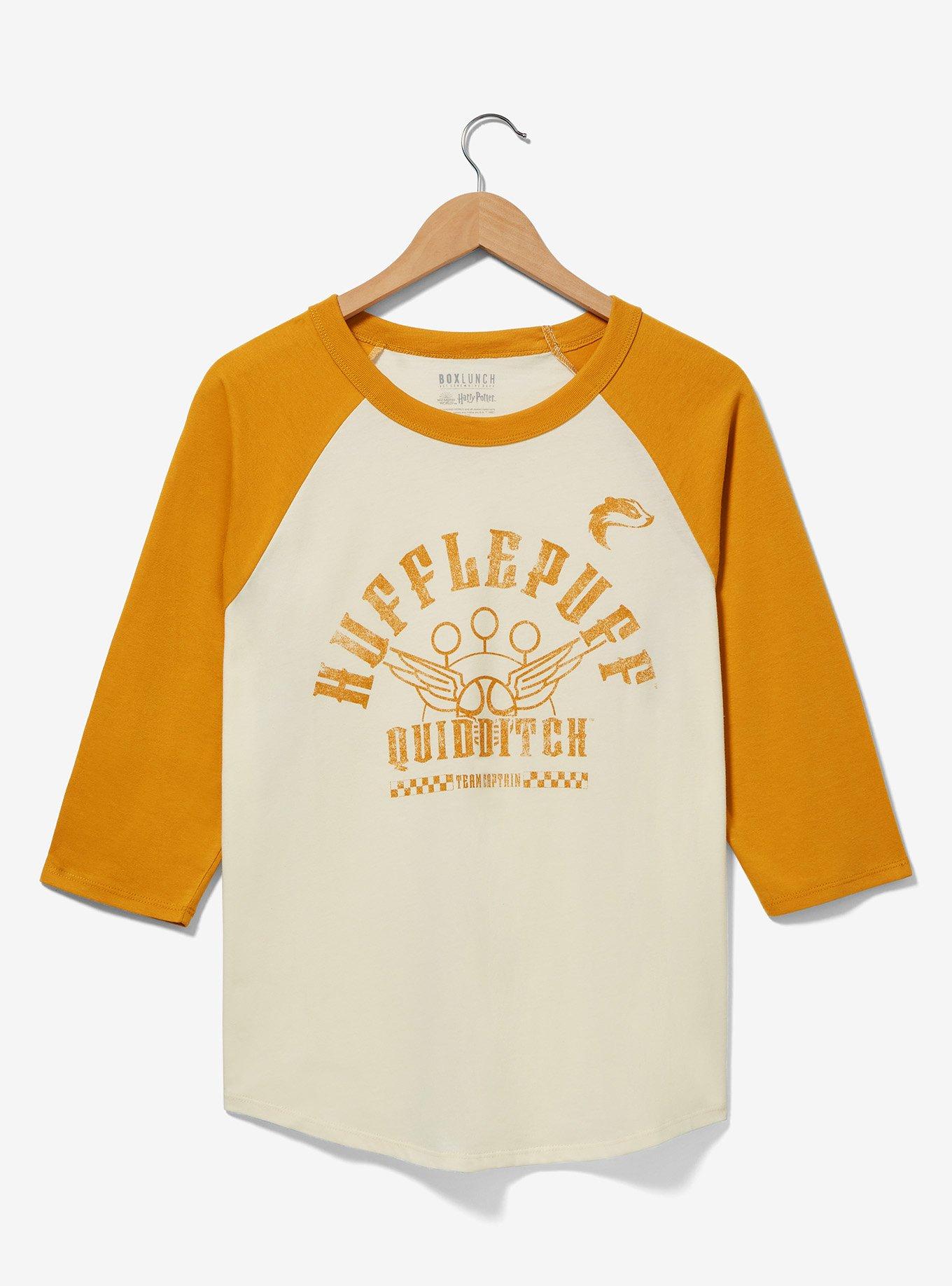 Harry Potter Hufflepuff Quidditch Raglan T-Shirt - BoxLunch Exclusive, MULTI, hi-res
