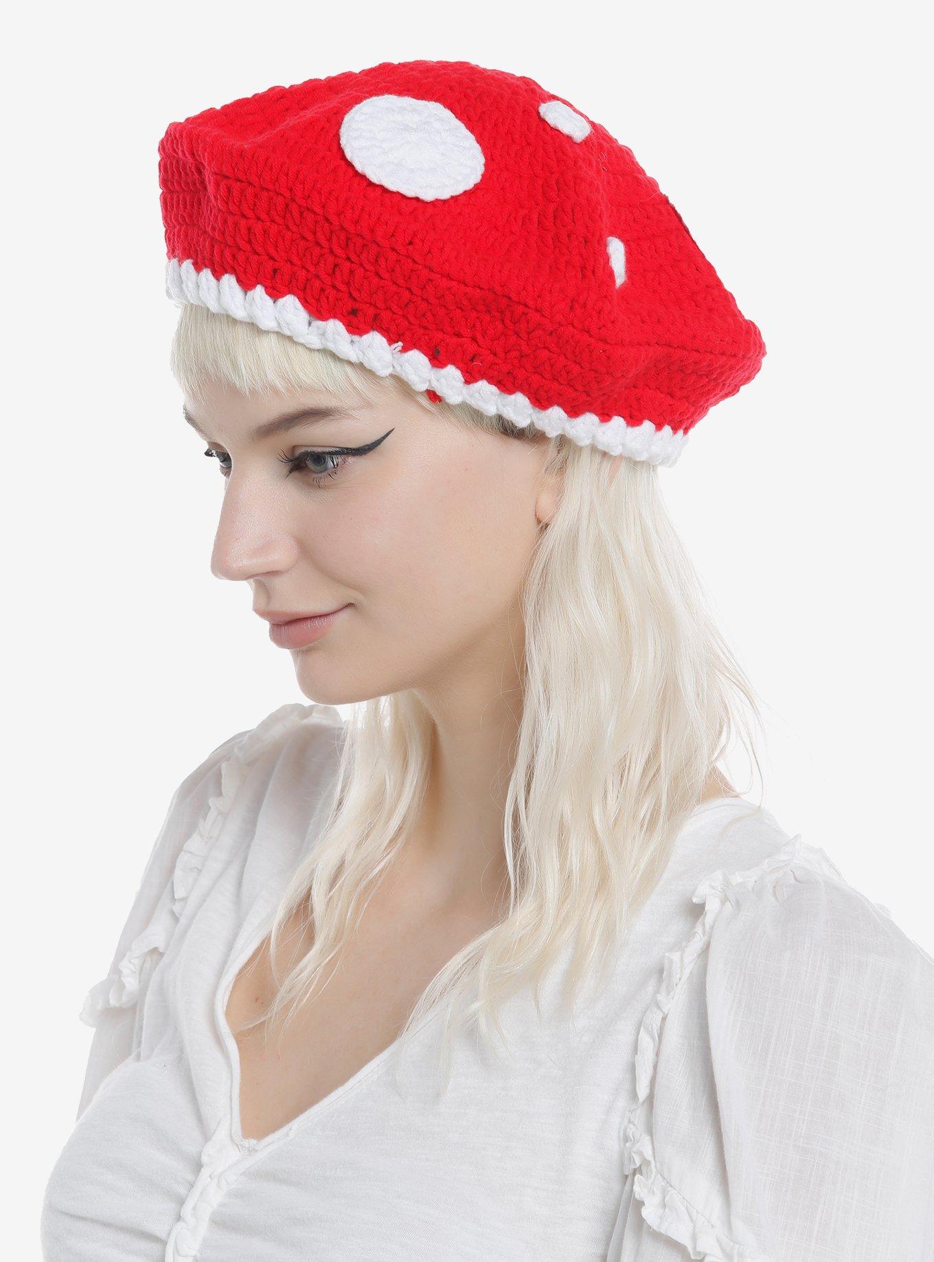 Mushroom Crochet Beret, , hi-res