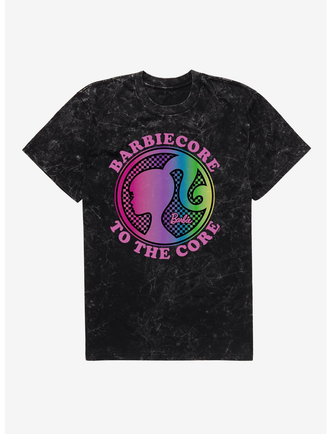 Barbie Barbiecore To The Core Mineral Wash T-Shirt, BLACK MINERAL WASH, hi-res
