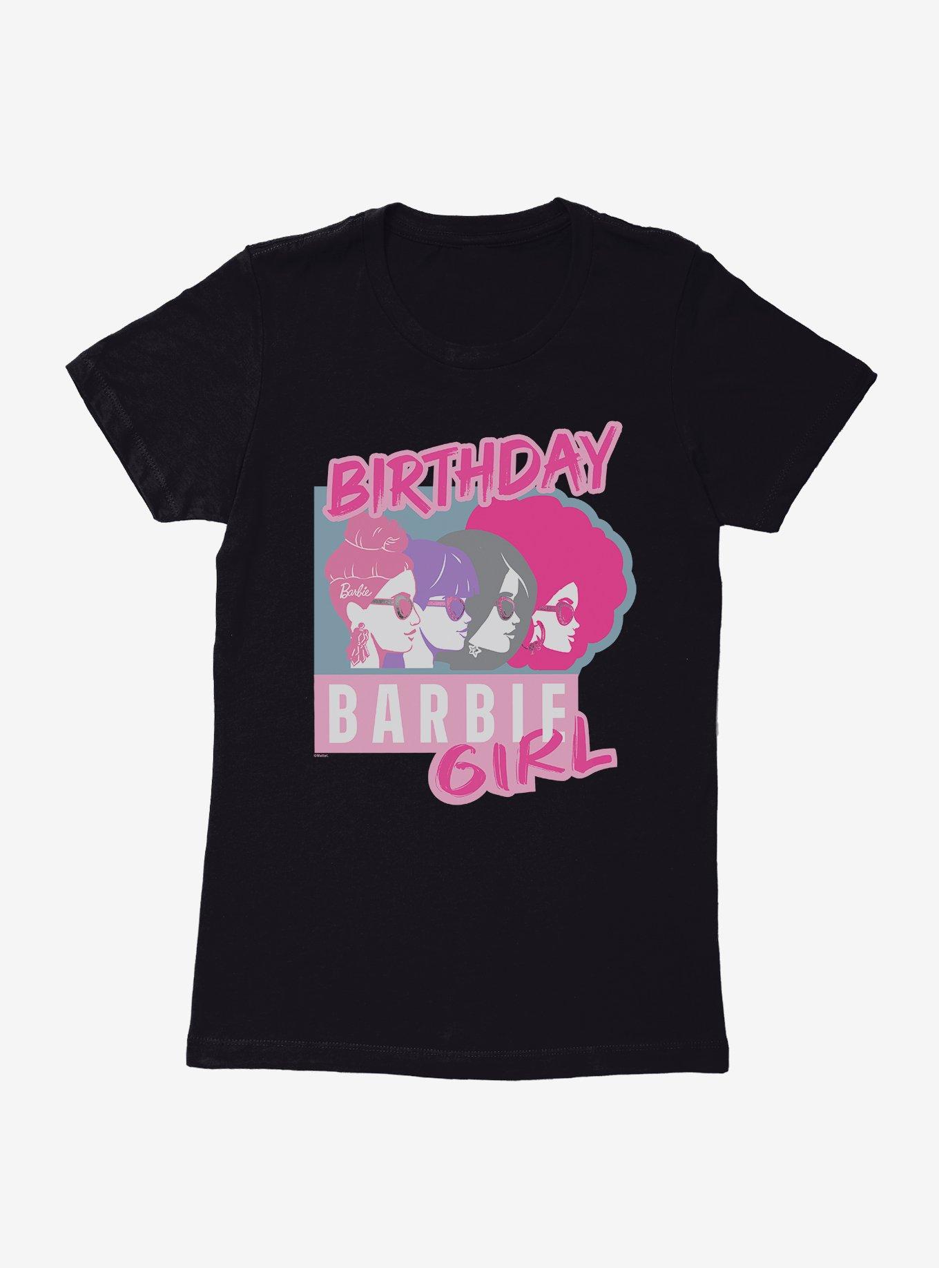 Barbie Birthday Girls Silhouettes Womens T-Shirt, , hi-res