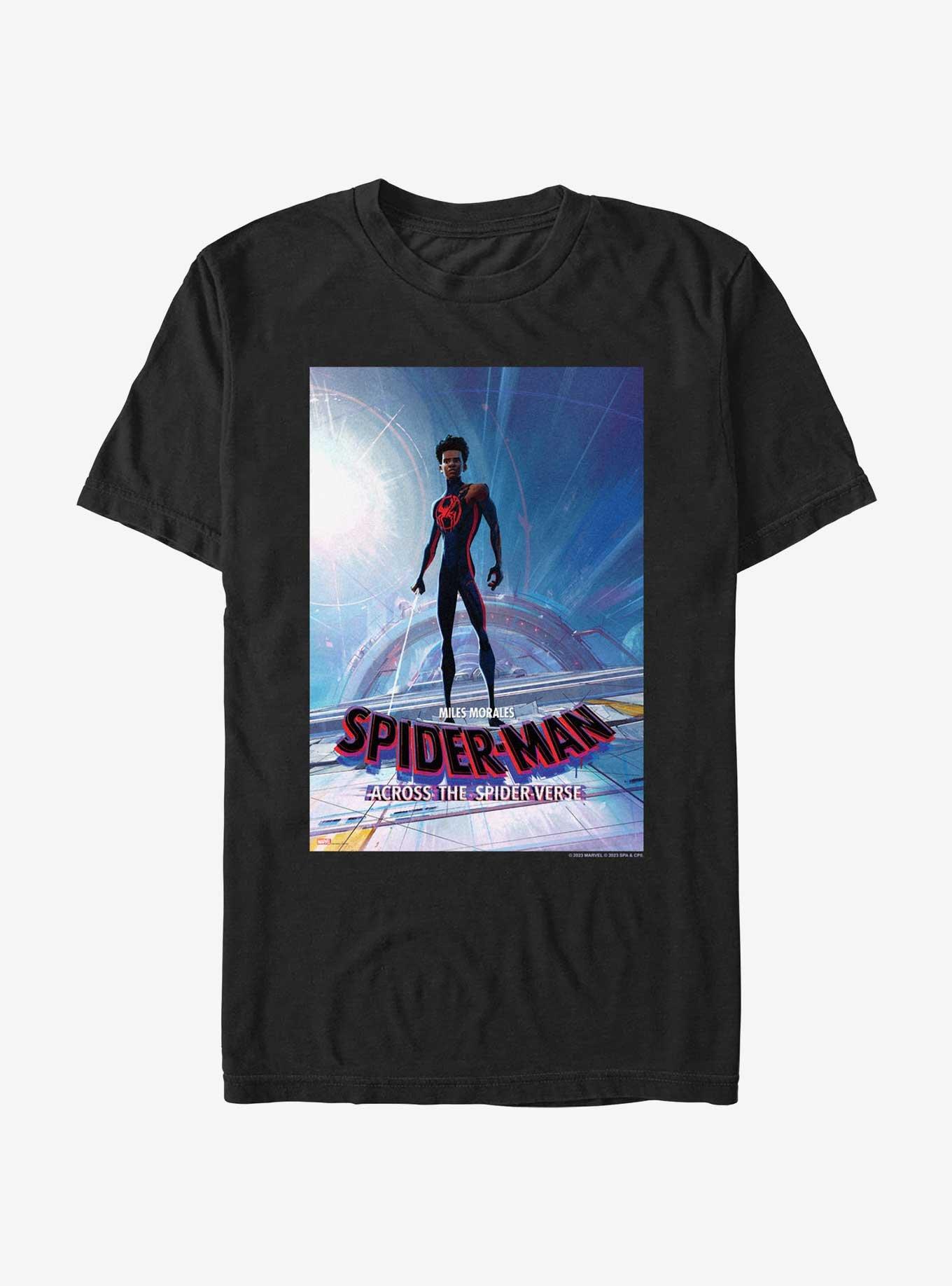 Spider-Man: Across The Spider-Verse Miles Morales Poster T-Shirt, BLACK, hi-res