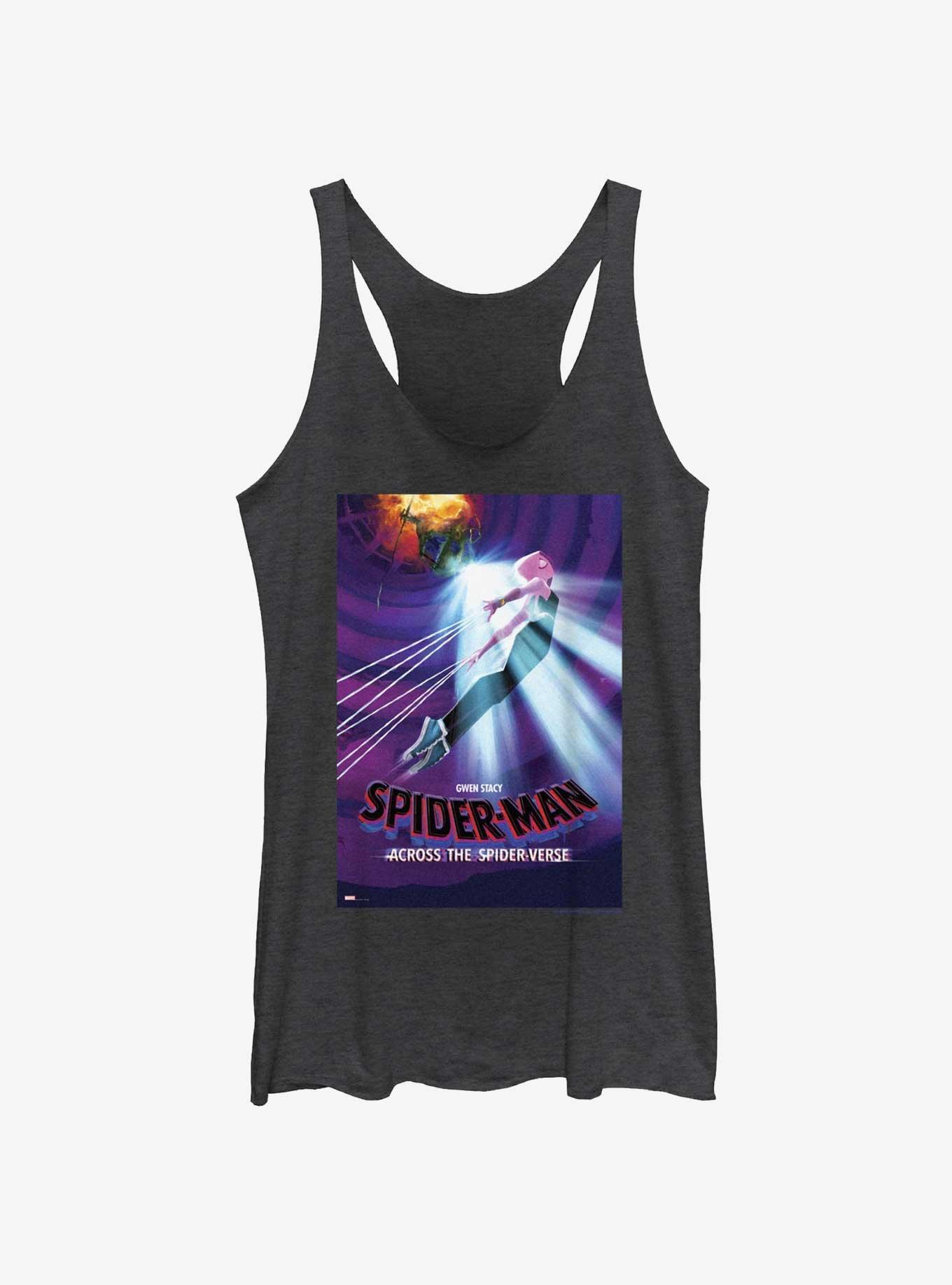 Spider-Man: Across The Spider-Verse Spider-Gwen Poster Girls Tank, BLK HTR, hi-res