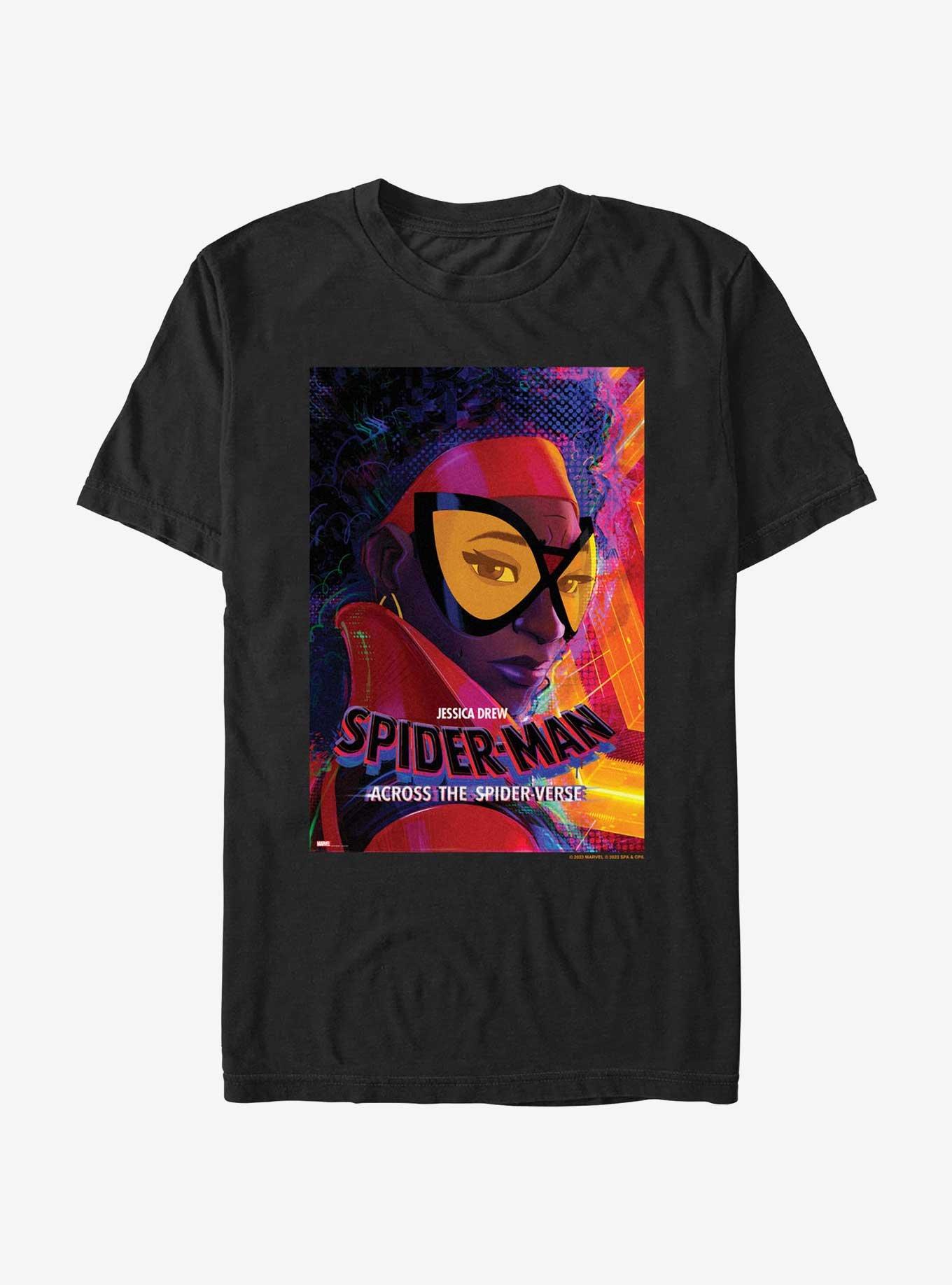 Spider-Man: Across The Spider-Verse Jessica Drew Spider-Woman Poster T-Shirt, BLACK, hi-res