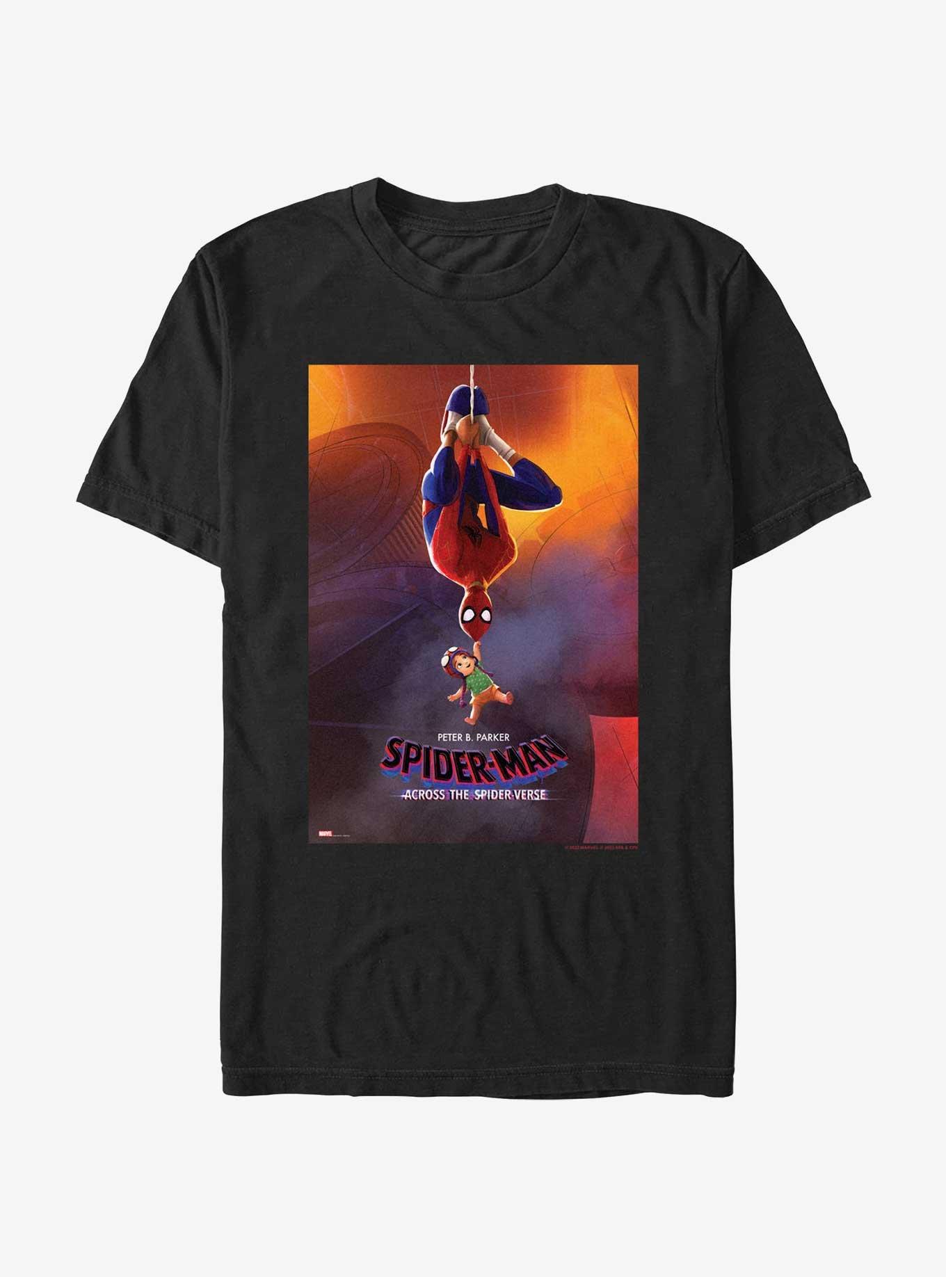 Spider-Man: Across The Spider-Verse Peter B. Parker Poster T-Shirt, BLACK, hi-res
