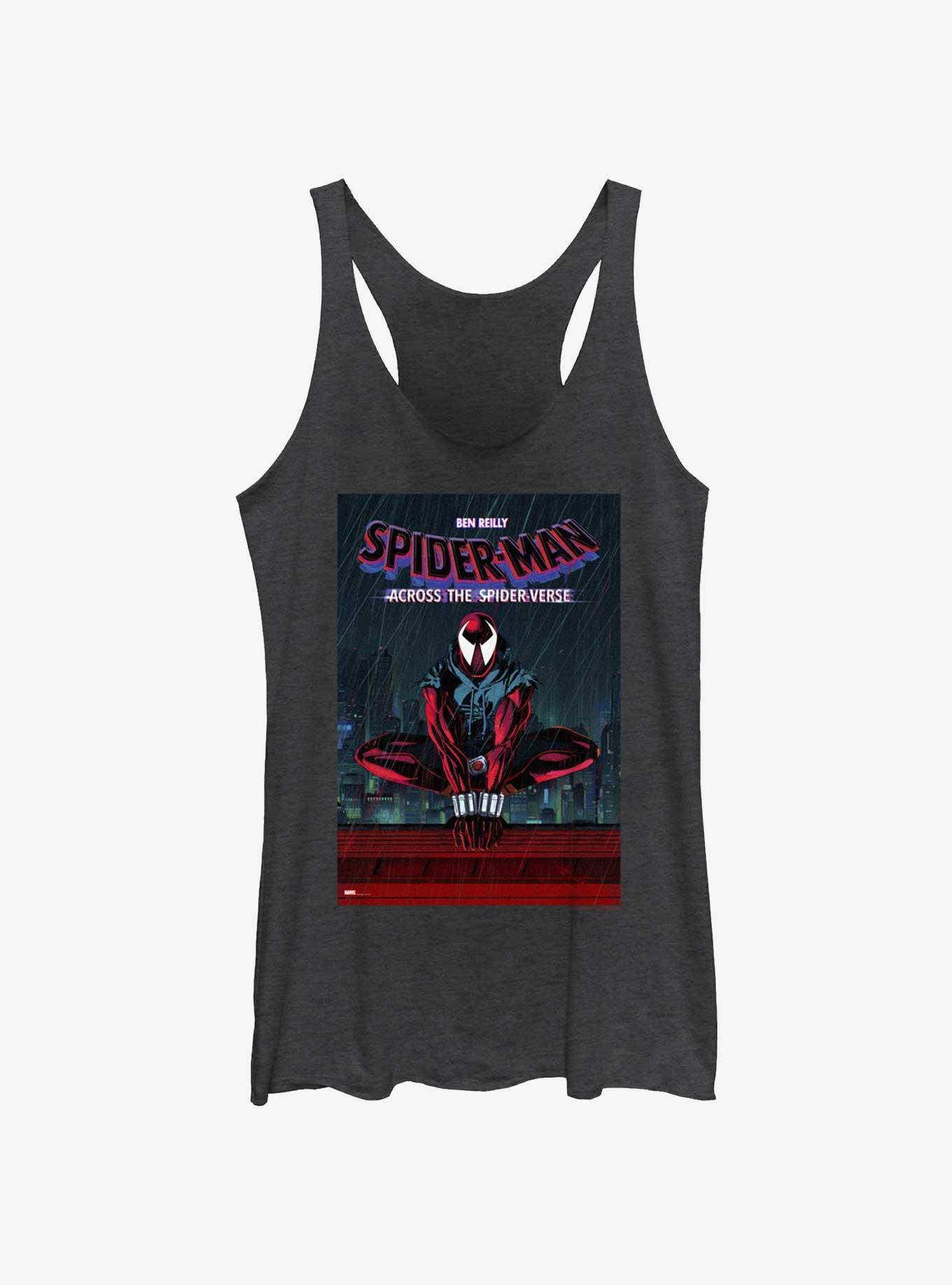 Spider-Man: Across The Spider-Verse Scarlet-Spider Poster Girls Tank, BLK HTR, hi-res