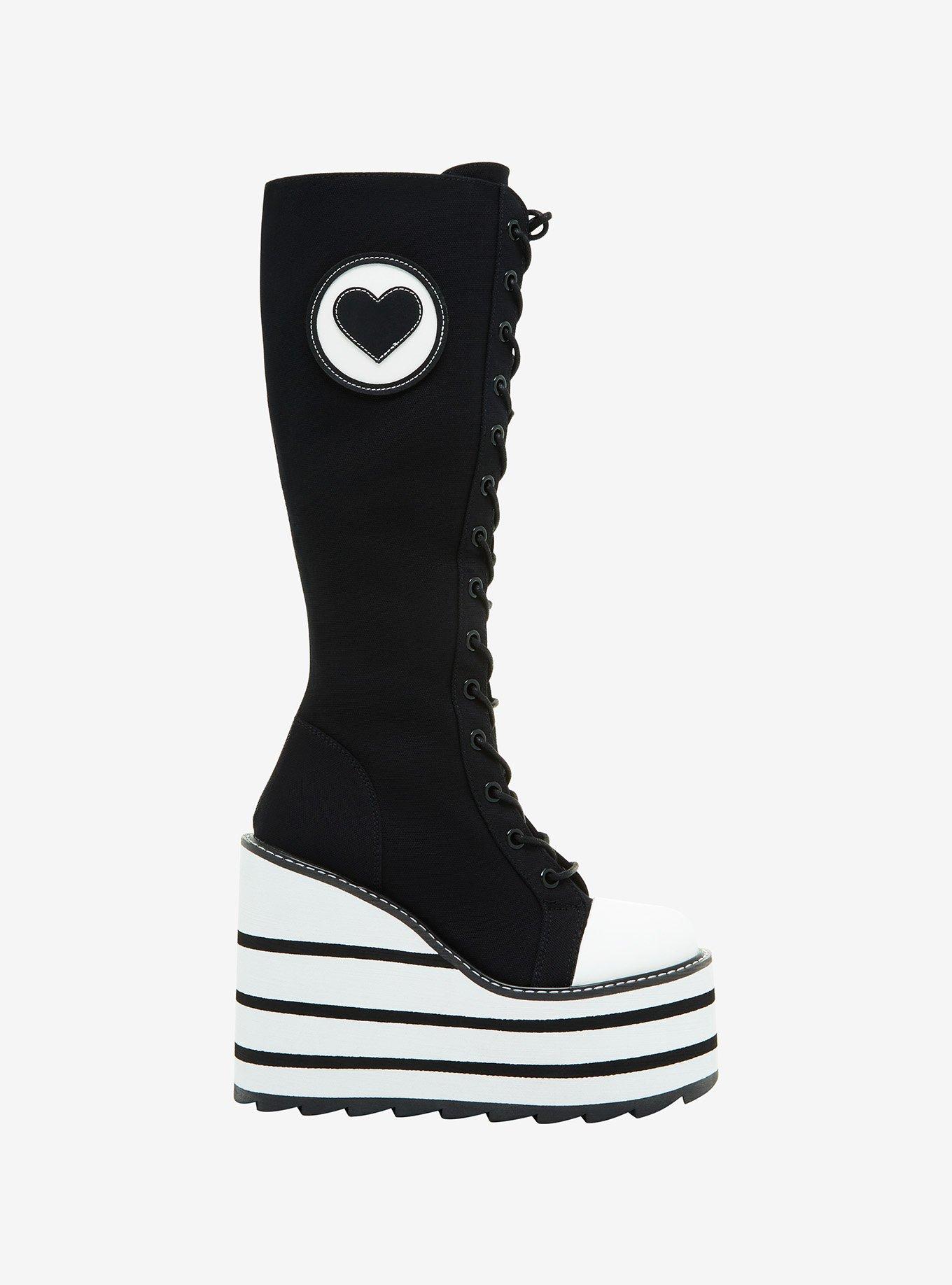 YRU Heart Stripe Knee High Platform Sneaker, MULTI, hi-res