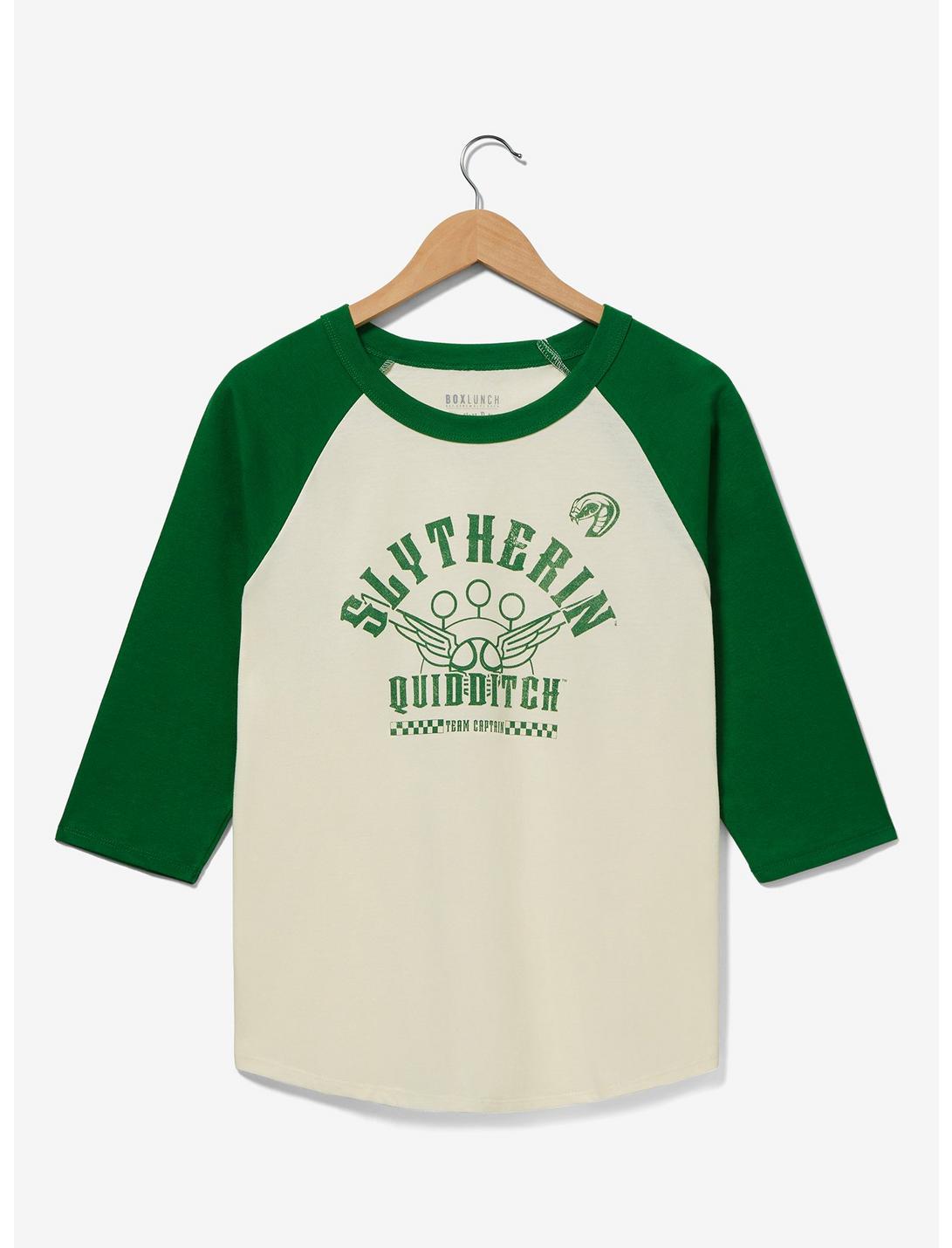 Harry Potter Slytherin Quidditch Raglan T-Shirt - BoxLunch Exclusive, MULTI, hi-res