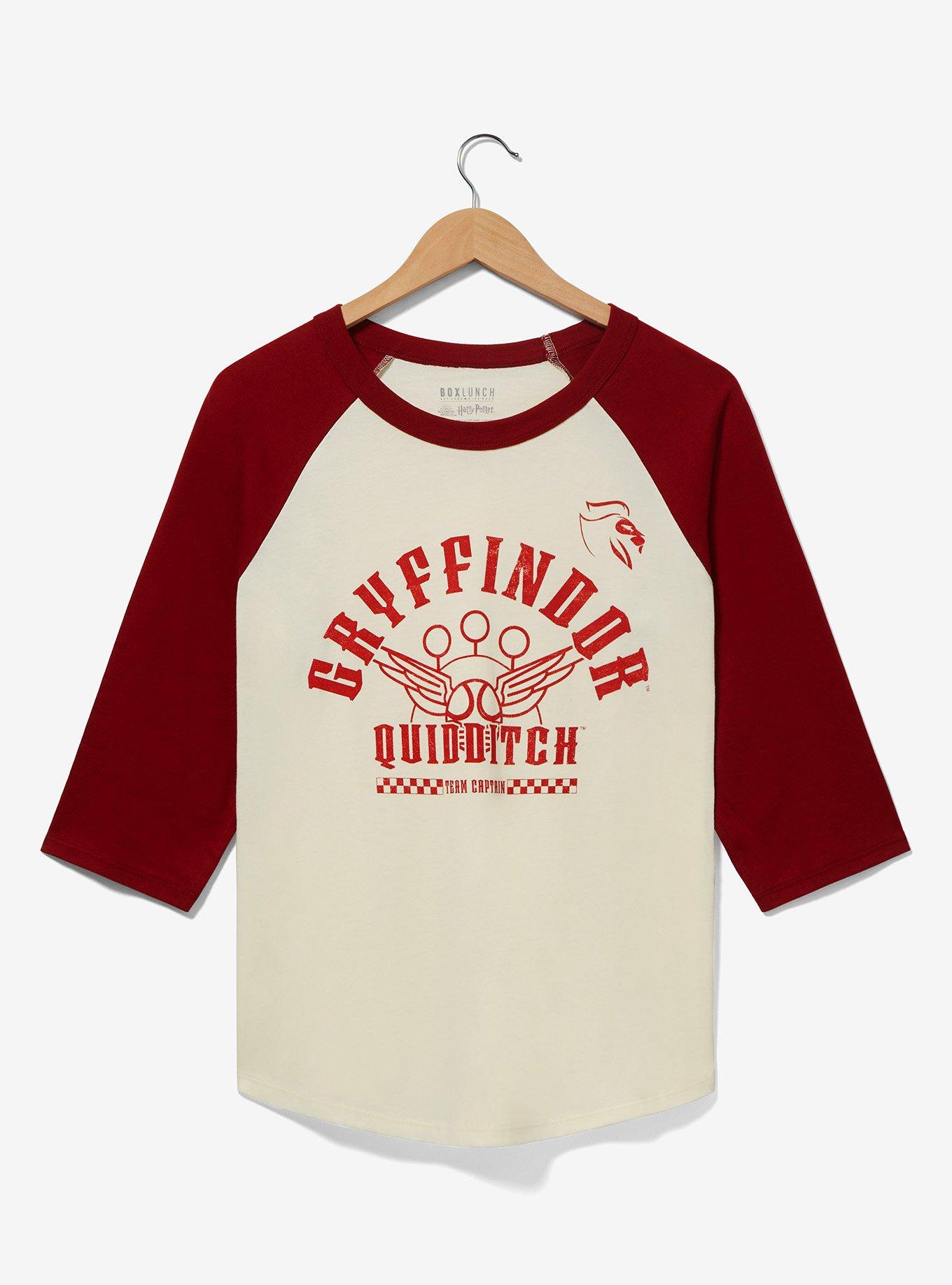 Harry Potter Gryffindor Quidditch Raglan T-Shirt - BoxLunch Exclusive, , hi-res