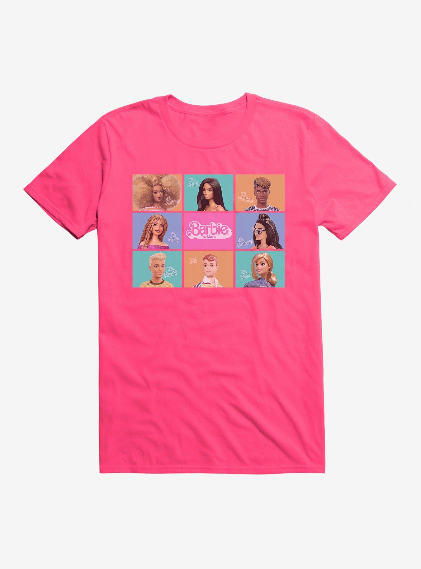 Barbie The Movie Hi Colorblock Friends Squares T-Shirt, HOT PINK, hi-res