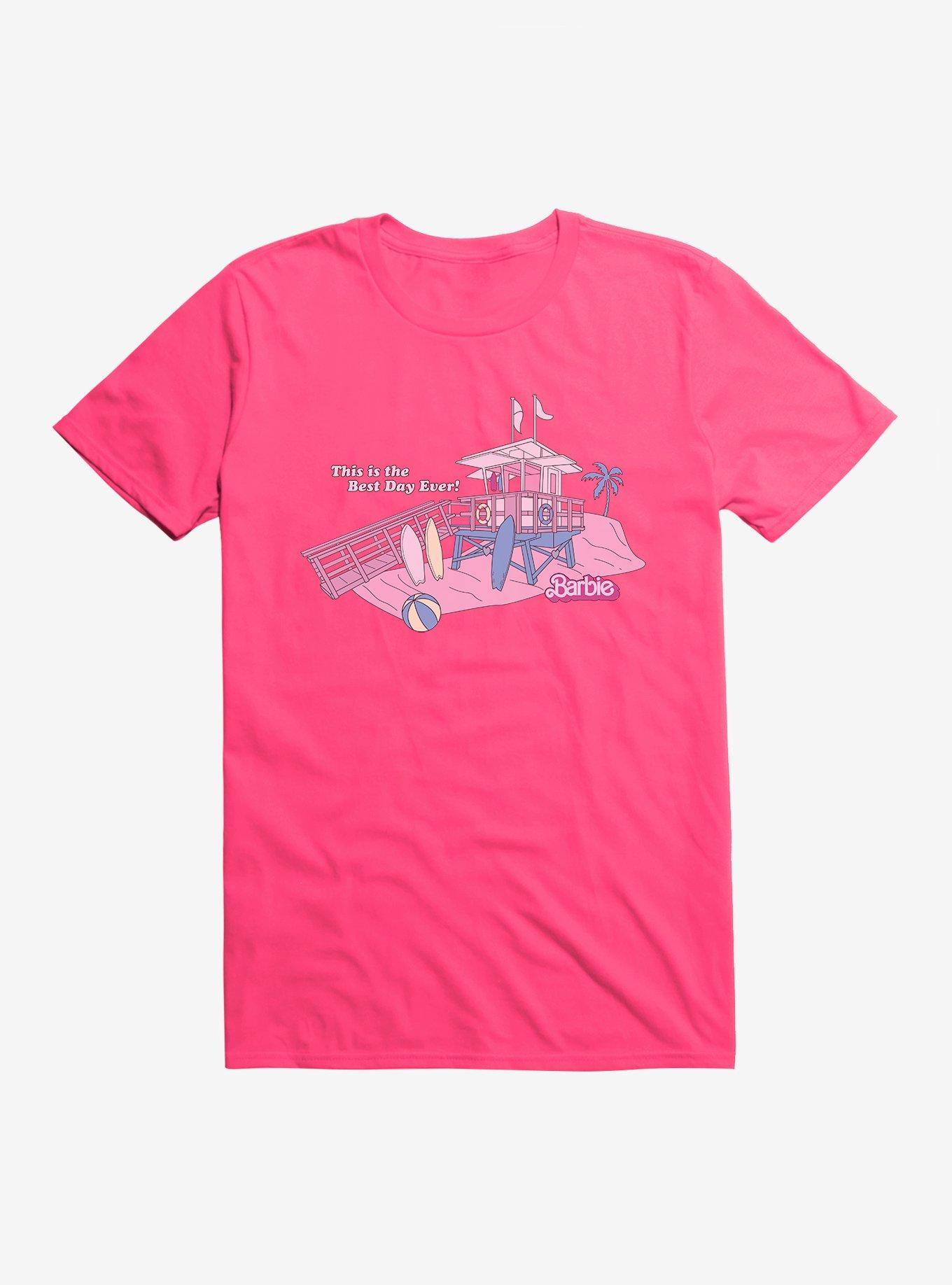Barbie The Movie The Best Day Ever Beach Tower T-Shirt, HOT PINK, hi-res