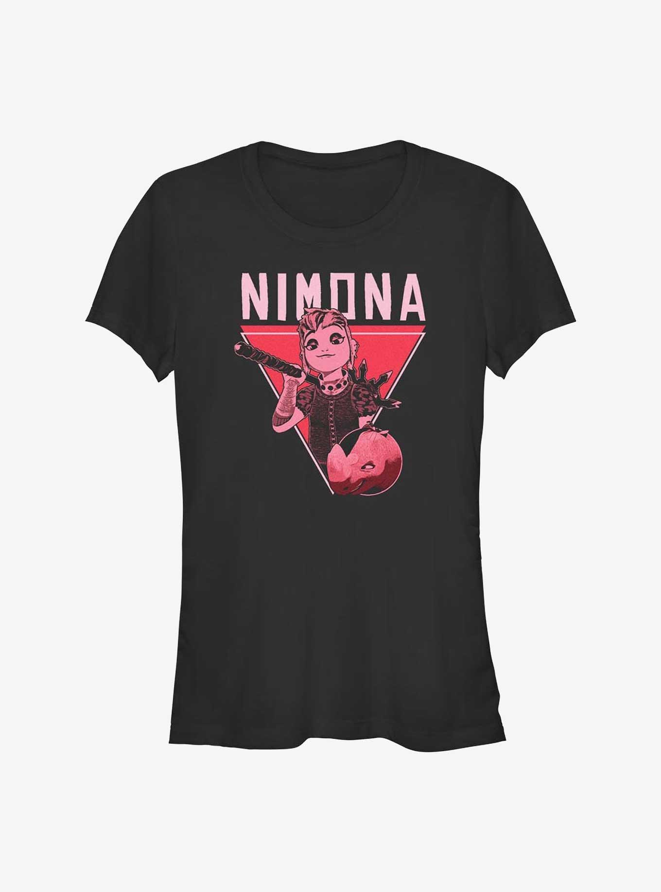 Nimona Badge Girls T-Shirt, BLACK, hi-res