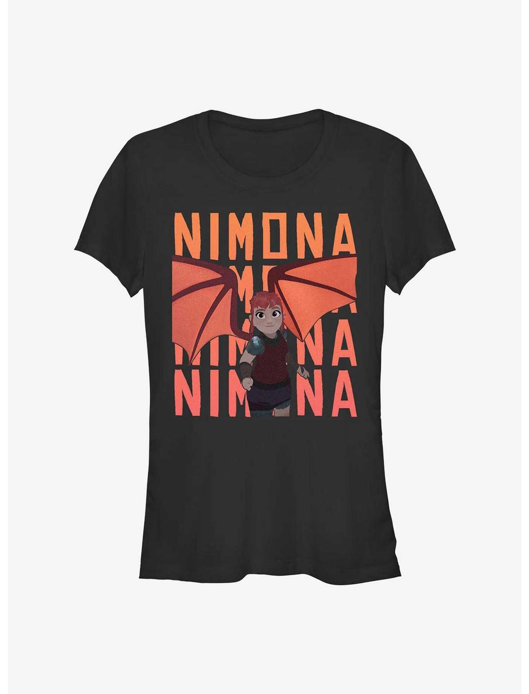 Nimona Stack Girls T-Shirt, BLACK, hi-res