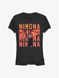 Nimona Stack Girls T-Shirt, BLACK, hi-res