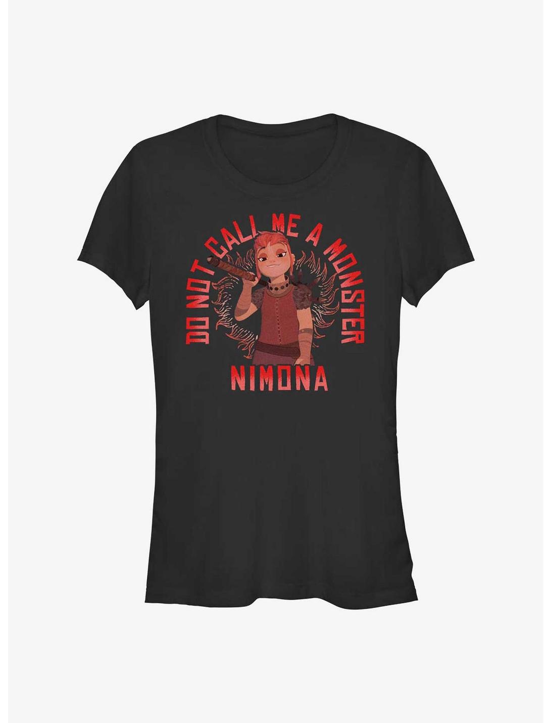 Nimona Not A Monster Girls T-Shirt, BLACK, hi-res