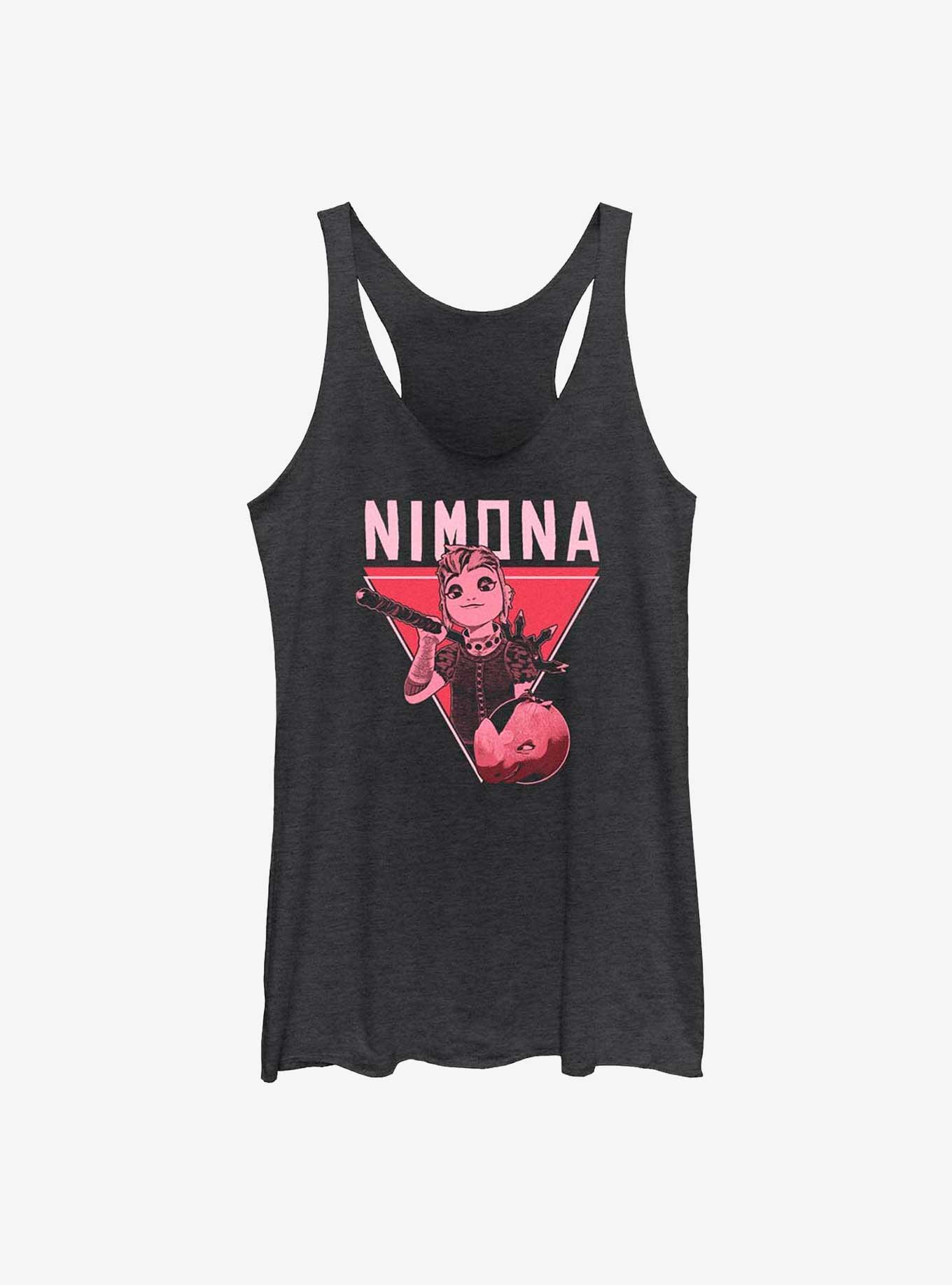 Nimona Badge Girls Tank, BLK HTR, hi-res