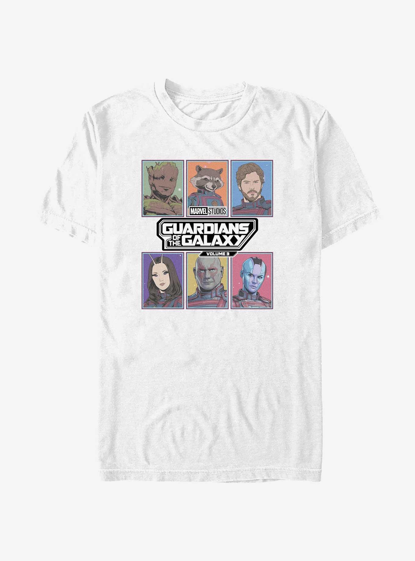 Marvel Guardians of the Galaxy Pastel Boxes Extra Soft T-Shirt, WHITE, hi-res