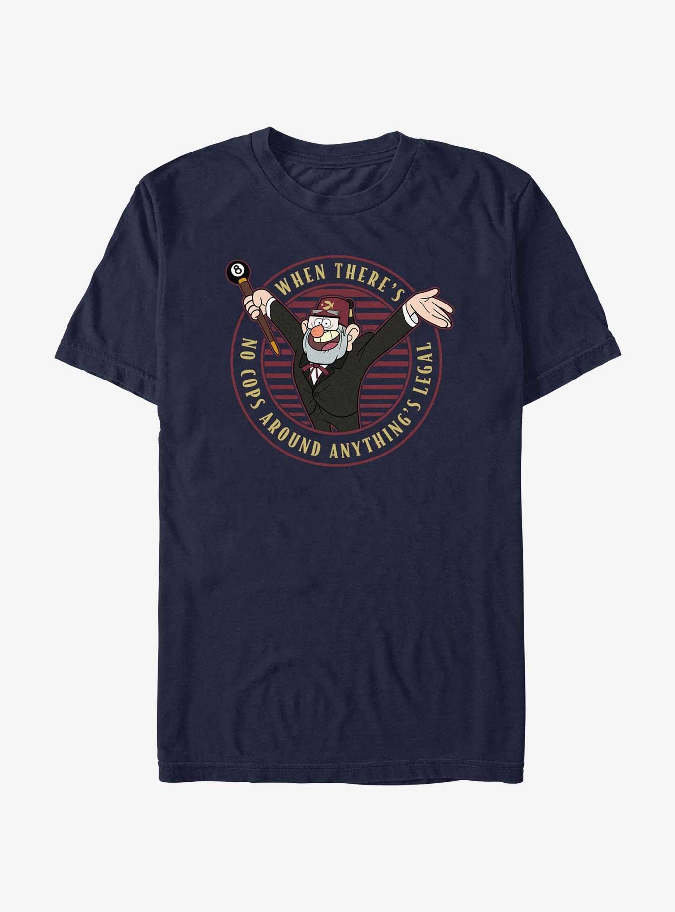 Gravity Falls Stan Anything Is Legal Badge Extra Soft T-Shirt, , hi-res