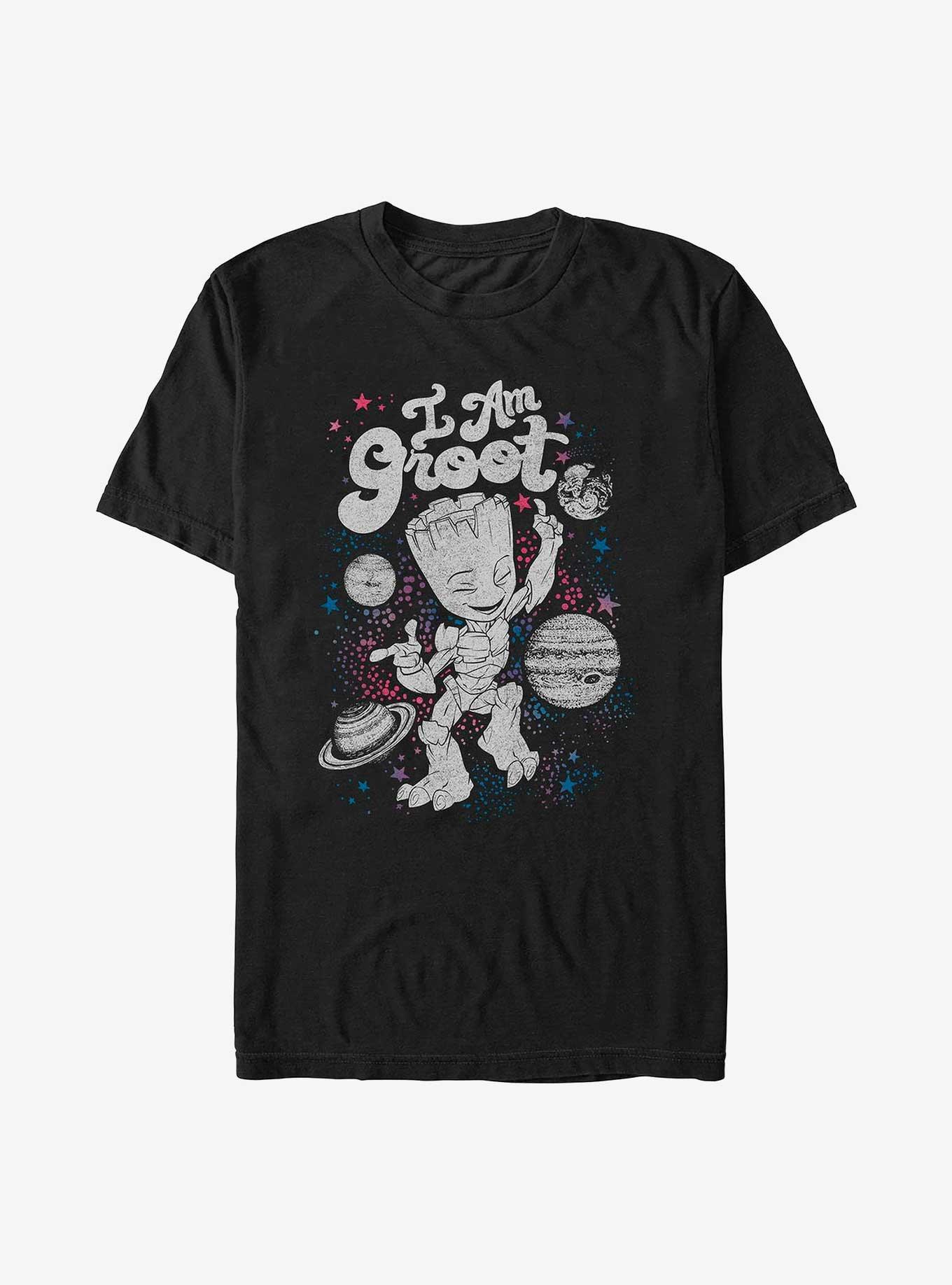 Marvel Guardians of the Galaxy Celestial Groot Extra Soft T-Shirt, BLACK, hi-res
