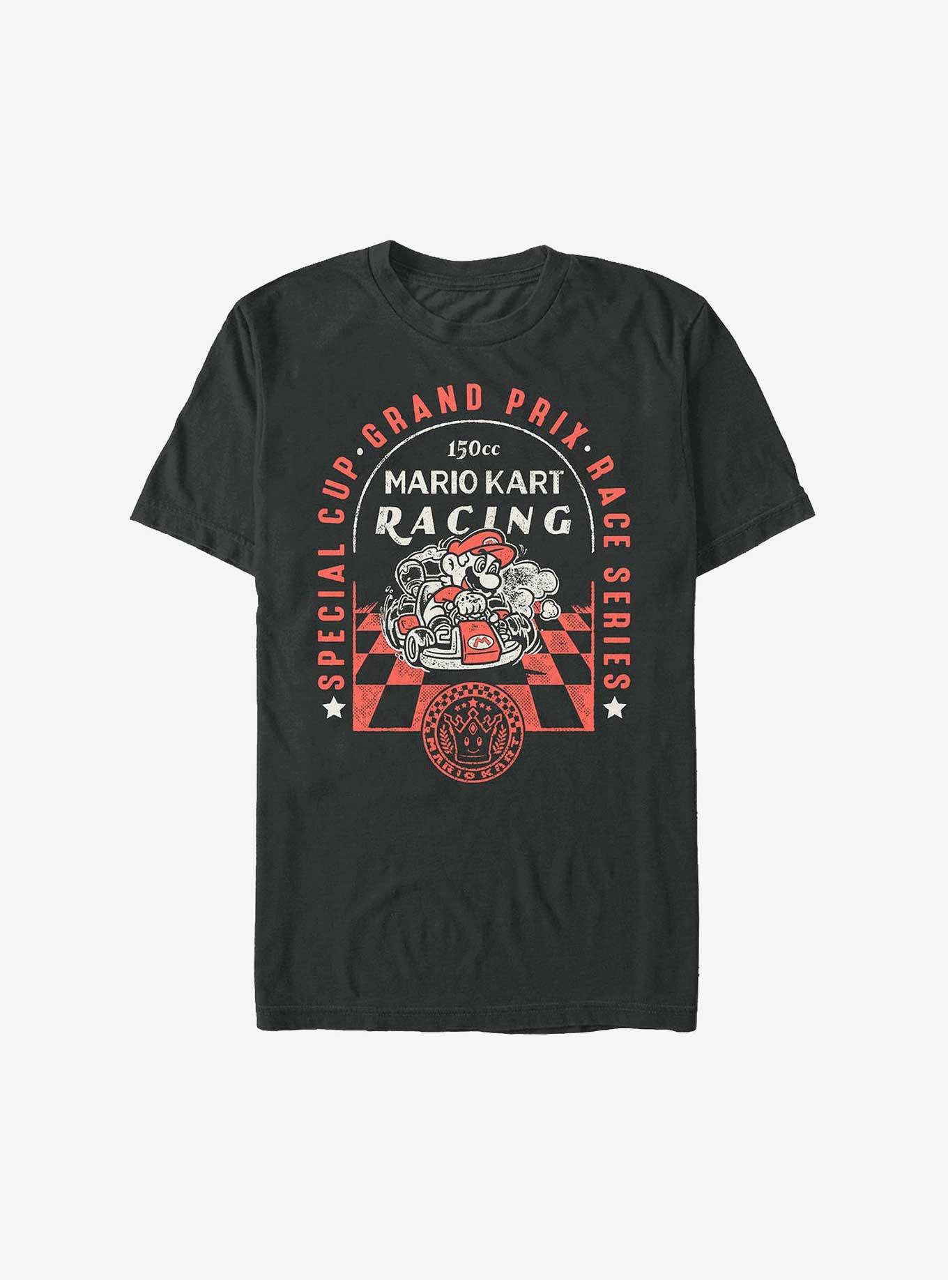 Mario Kart Racing Grand Prix Extra Soft T-Shirt, BLACK, hi-res