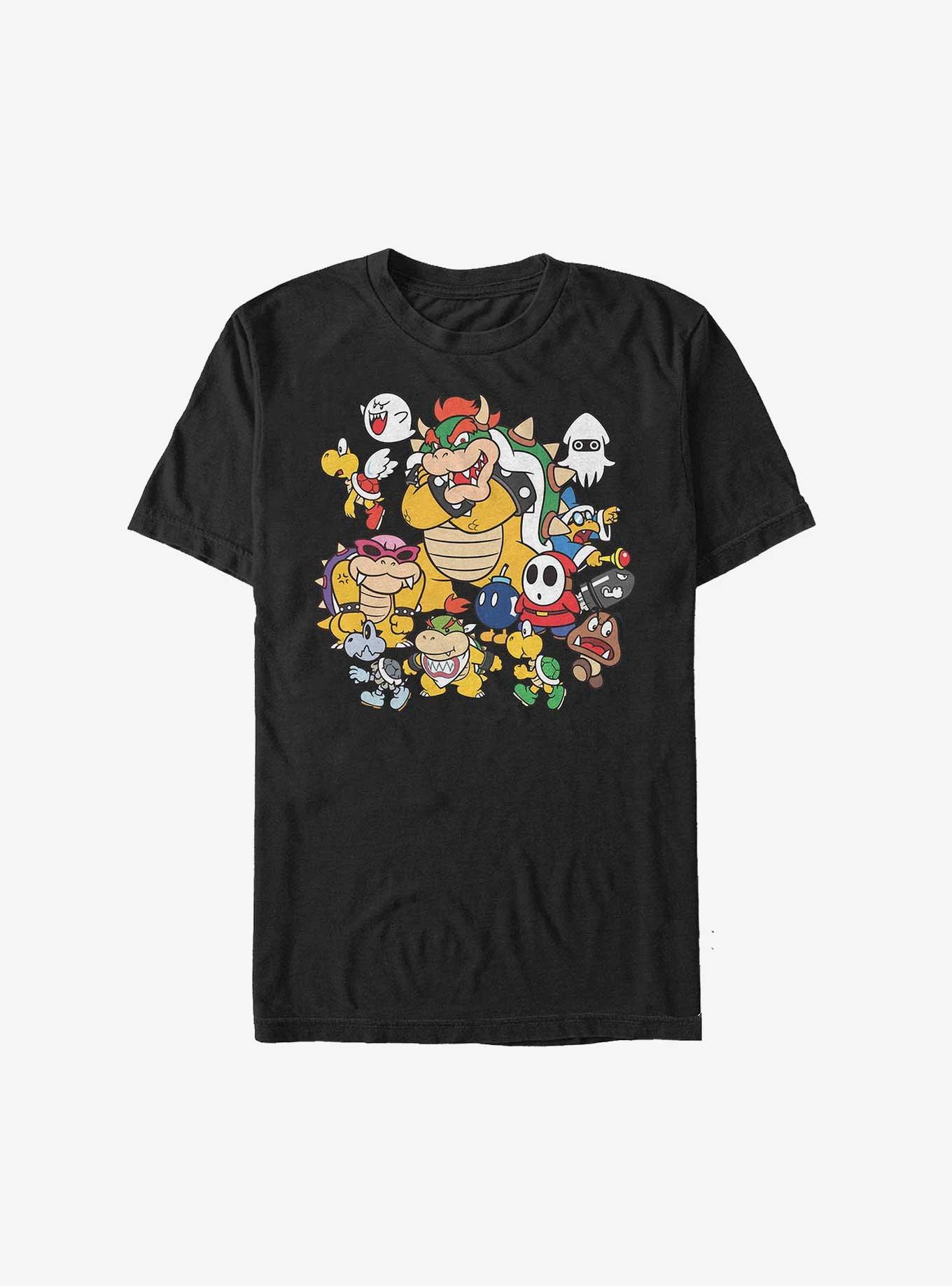 Nintendo Super Mario Villain Stack Heavyweight T-Shirt