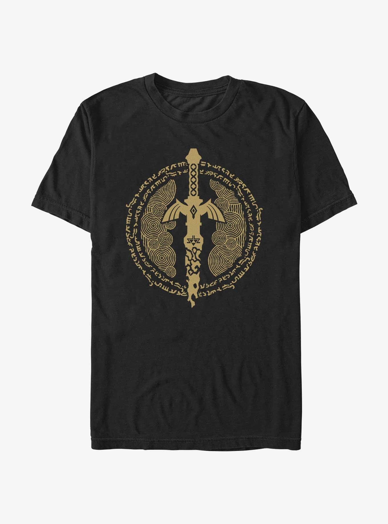 The Legend of Zelda: Tears of the Kingdom Master Sword Icon Extra Soft T-Shirt, BLACK, hi-res