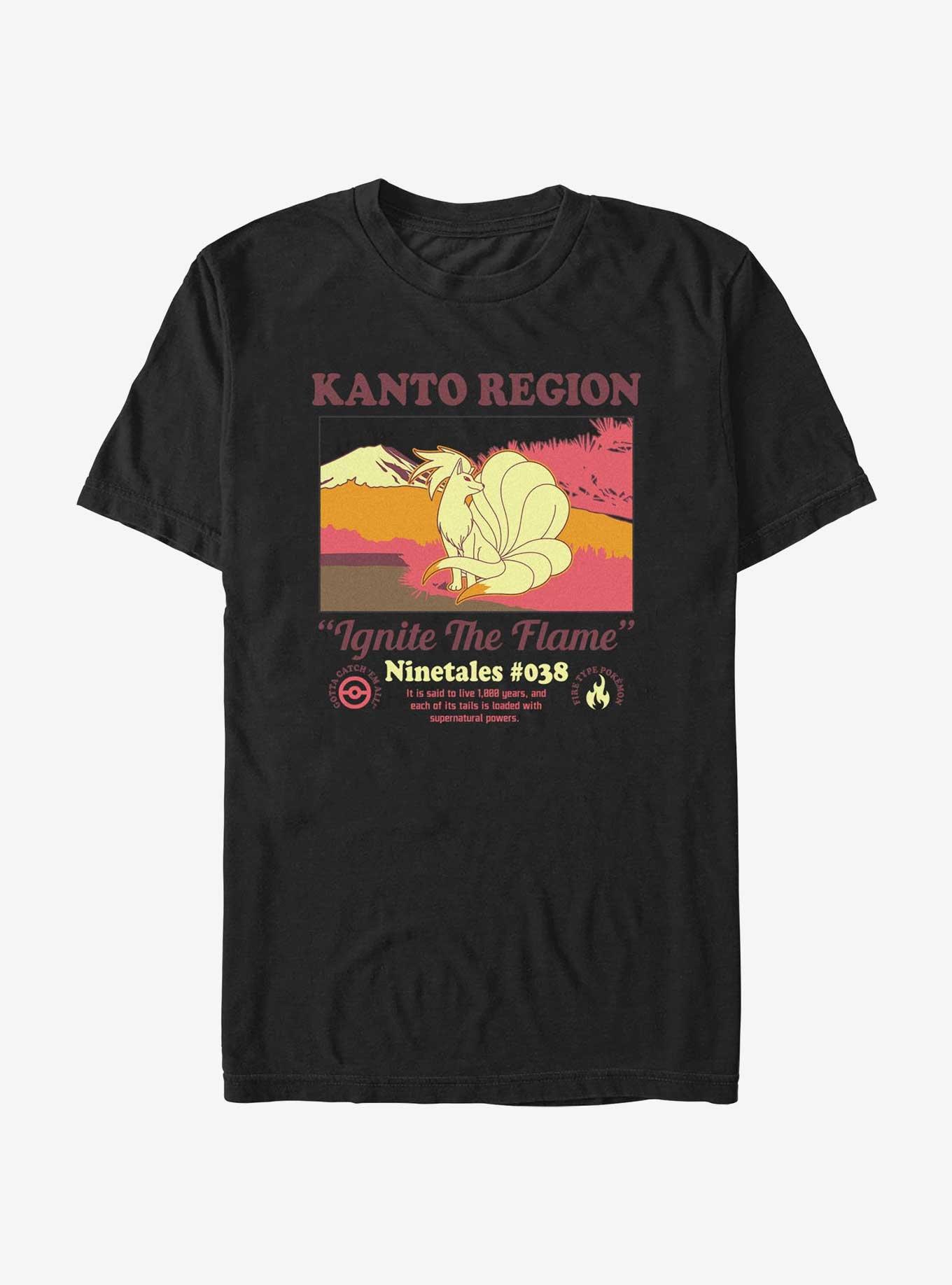 Pokemon Kanto Region Ninetales Poster Heavyweight T-Shirt